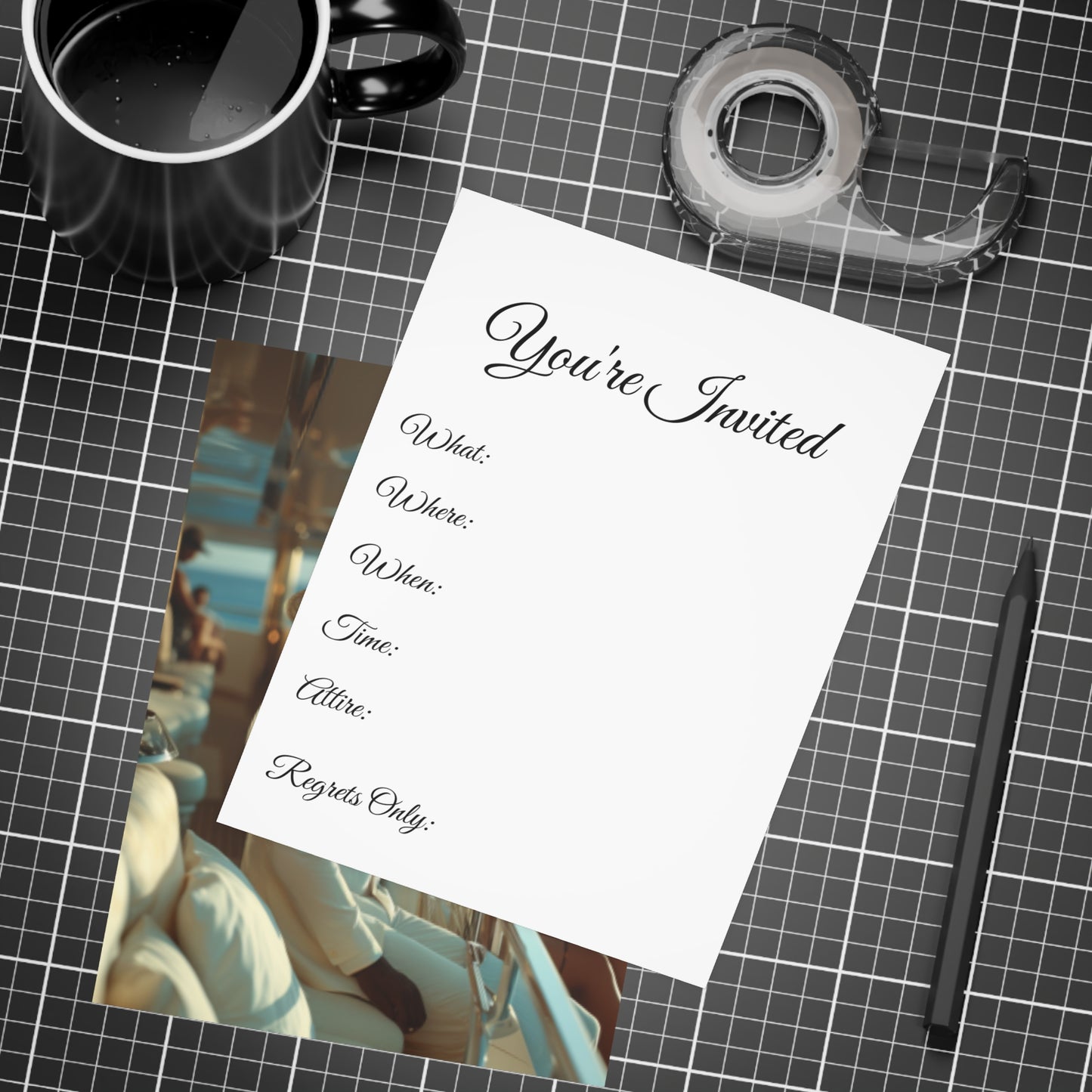 Sail & Celebrate: A Day of Elegance Yacht/Boat Party Invitation Bundles (envelopes included)