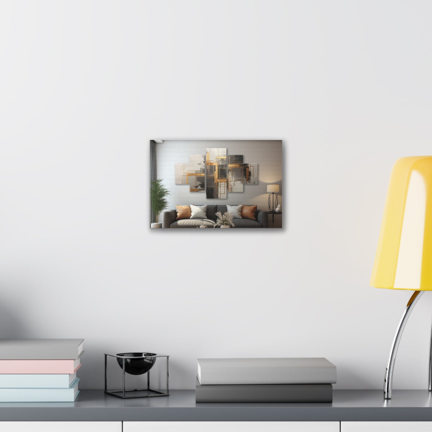 Gold and Black Elegance: A Symphony of Sophistication Canvas Print