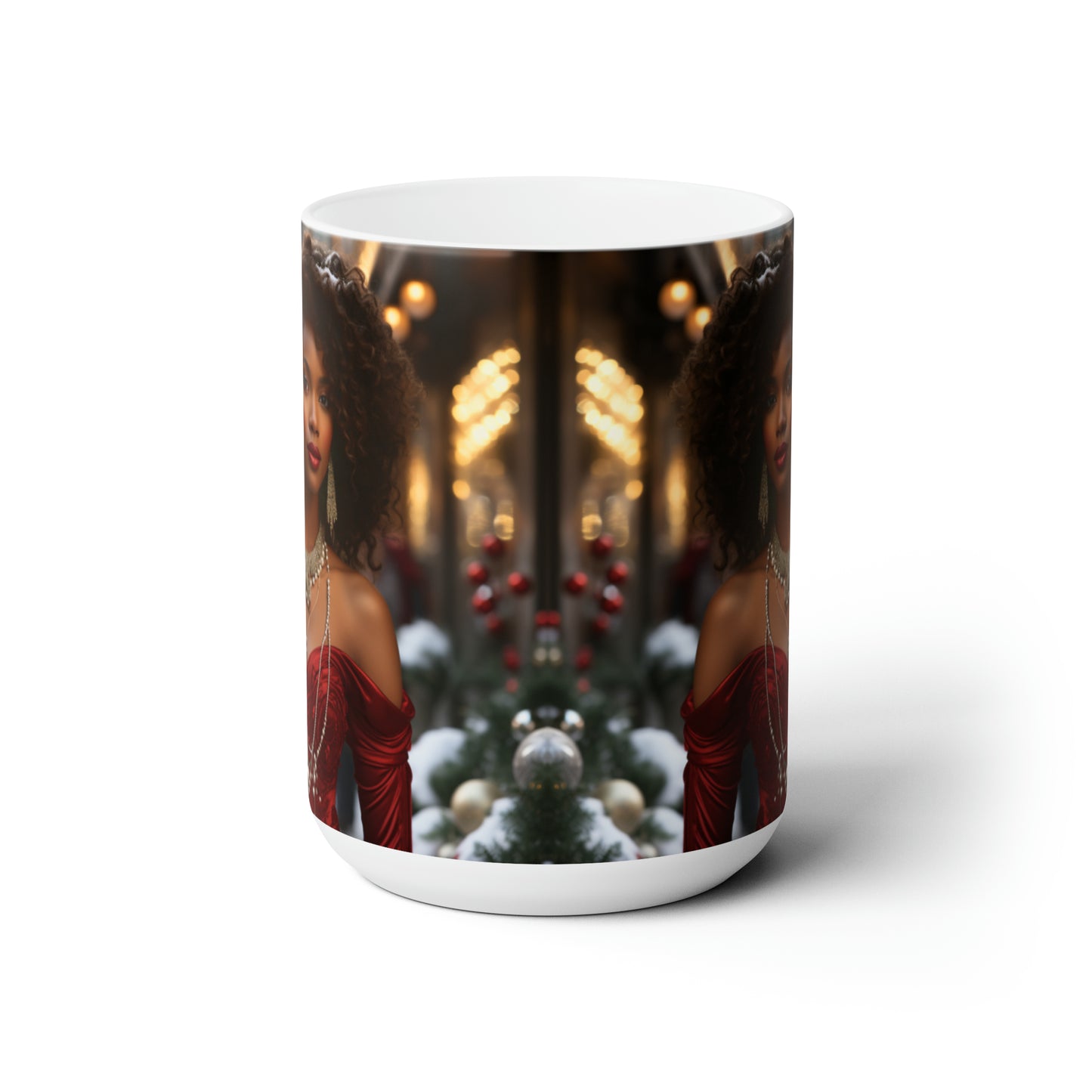 Princess Claus White Ceramic Holiday Mug 15oz