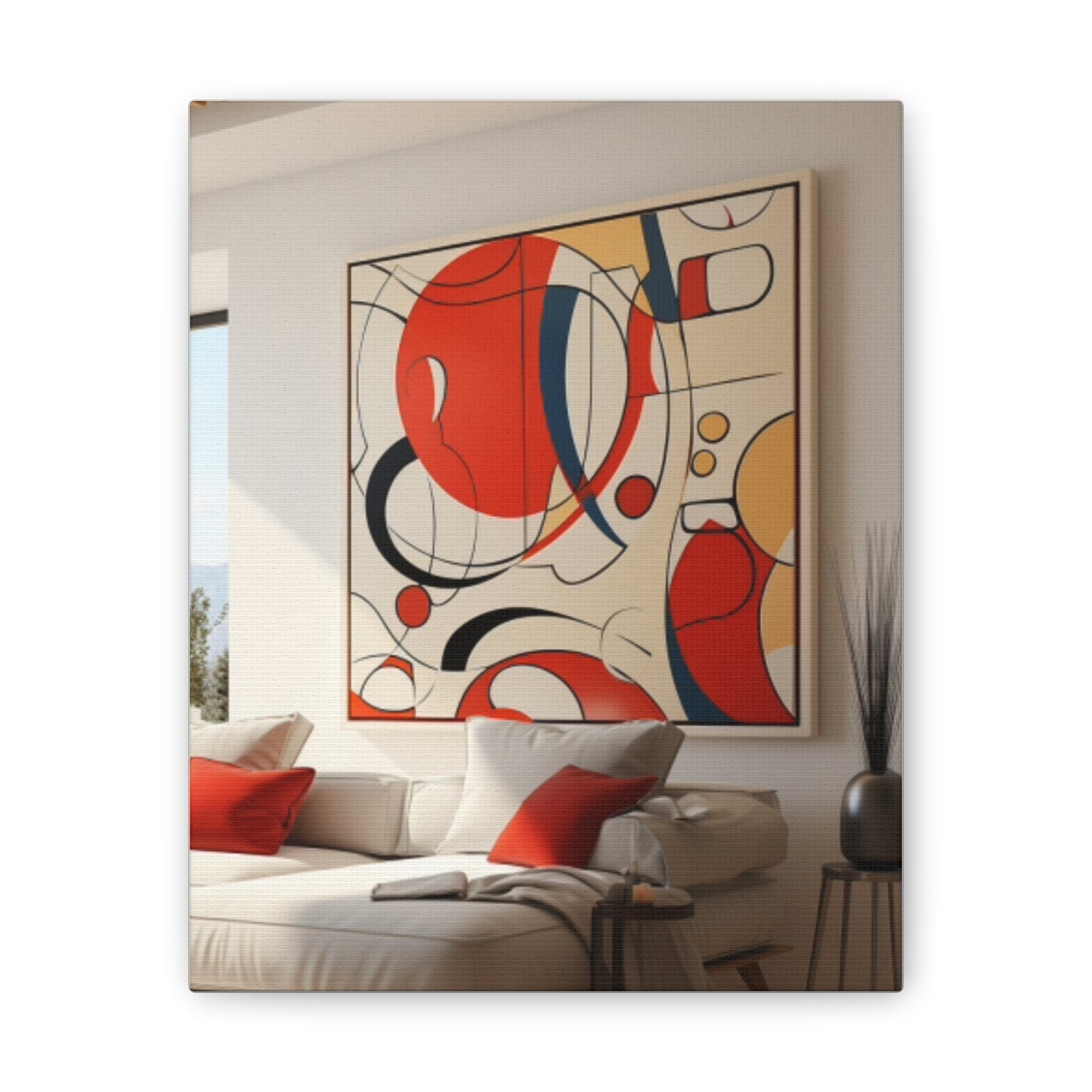 Crimson Elegance: A Symphony of Sophistication Canvas Print