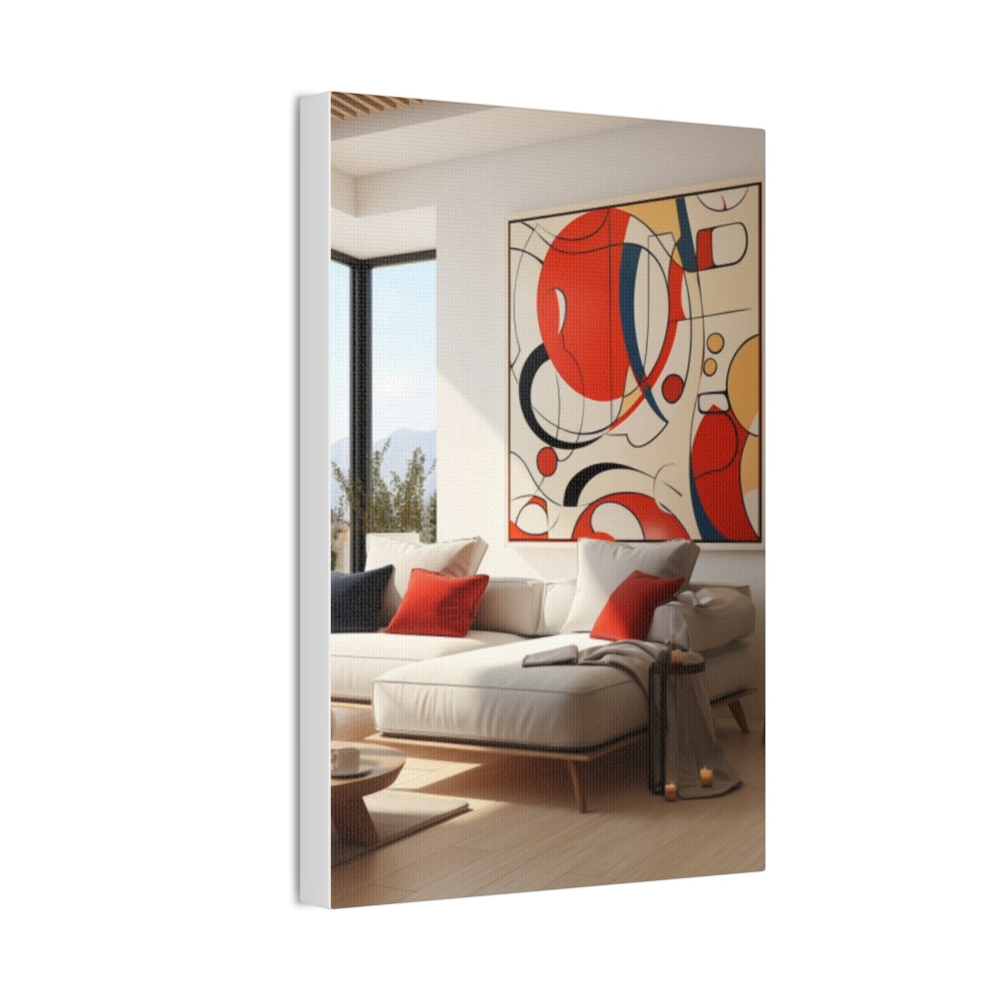 Crimson Elegance: A Symphony of Sophistication Canvas Print