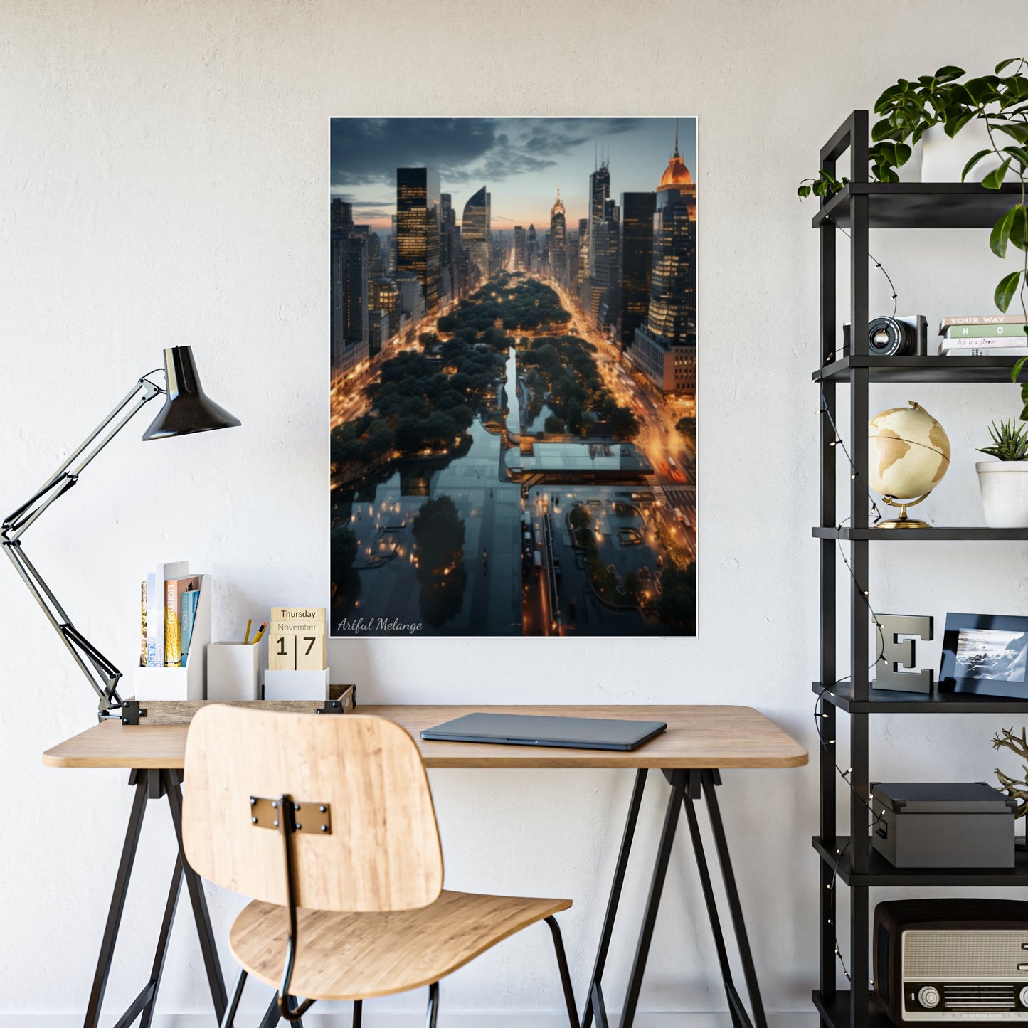 Skyline Vista: Hyper-Realistic 3D Cityscape Posters