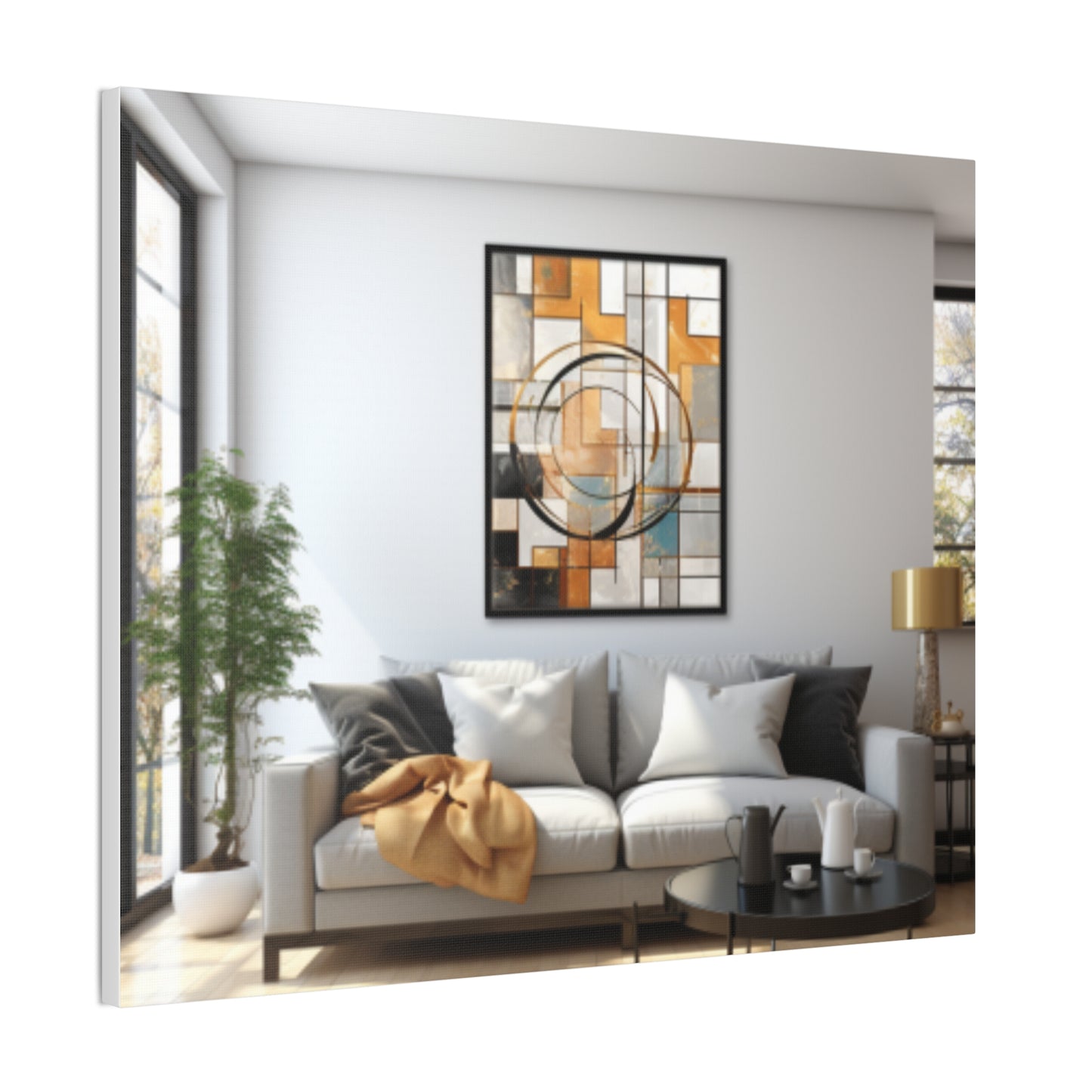 Gold and Black Elegance: A Symphony of Sophistication Canvas Print