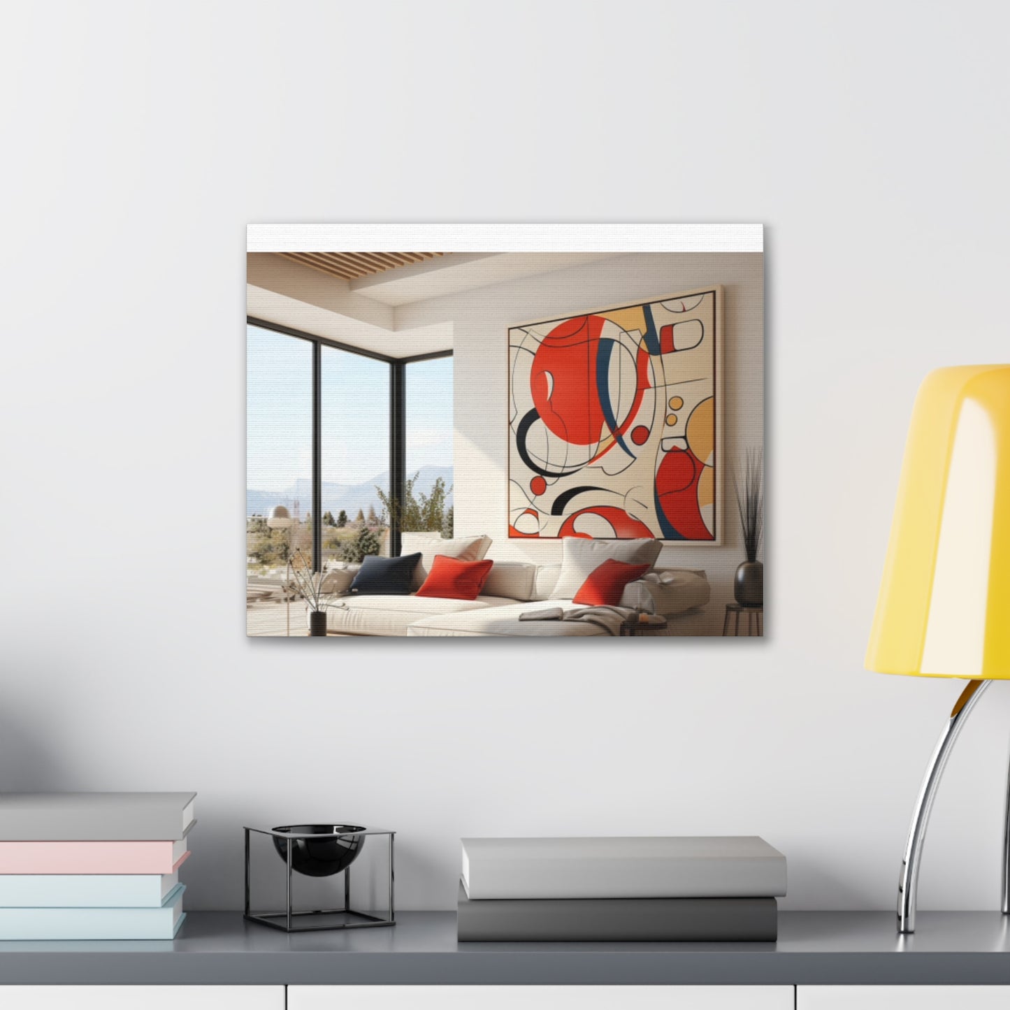 Crimson Elegance: A Symphony of Sophistication Canvas Print
