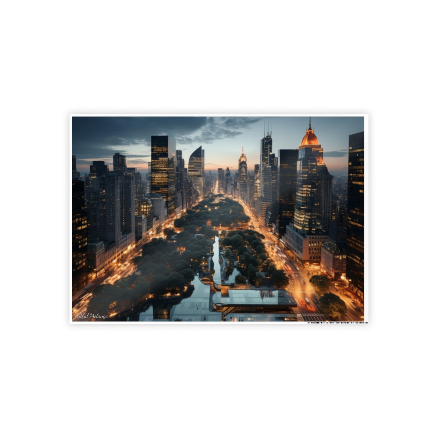 Skyline Vista: Hyper-Realistic 3D Cityscape Posters