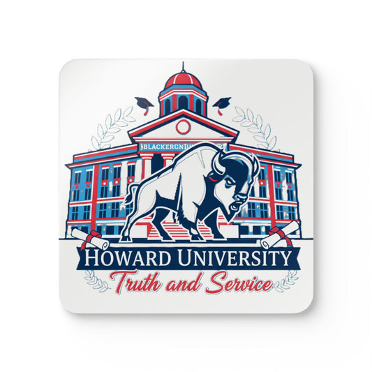 Howard University Coaster Set 3 – HU Pride Campus & Bison Design