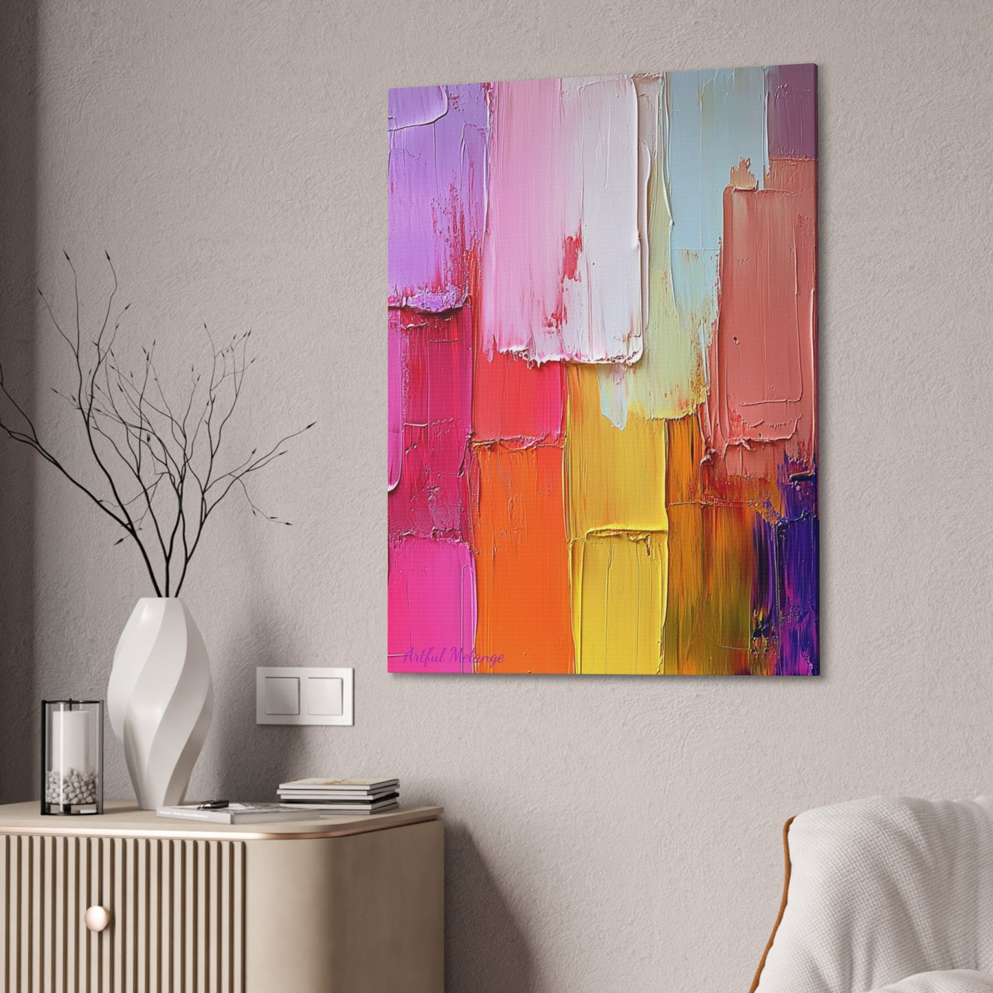 Acrylic Abstract Canvas Print - Richly Textured Artistry