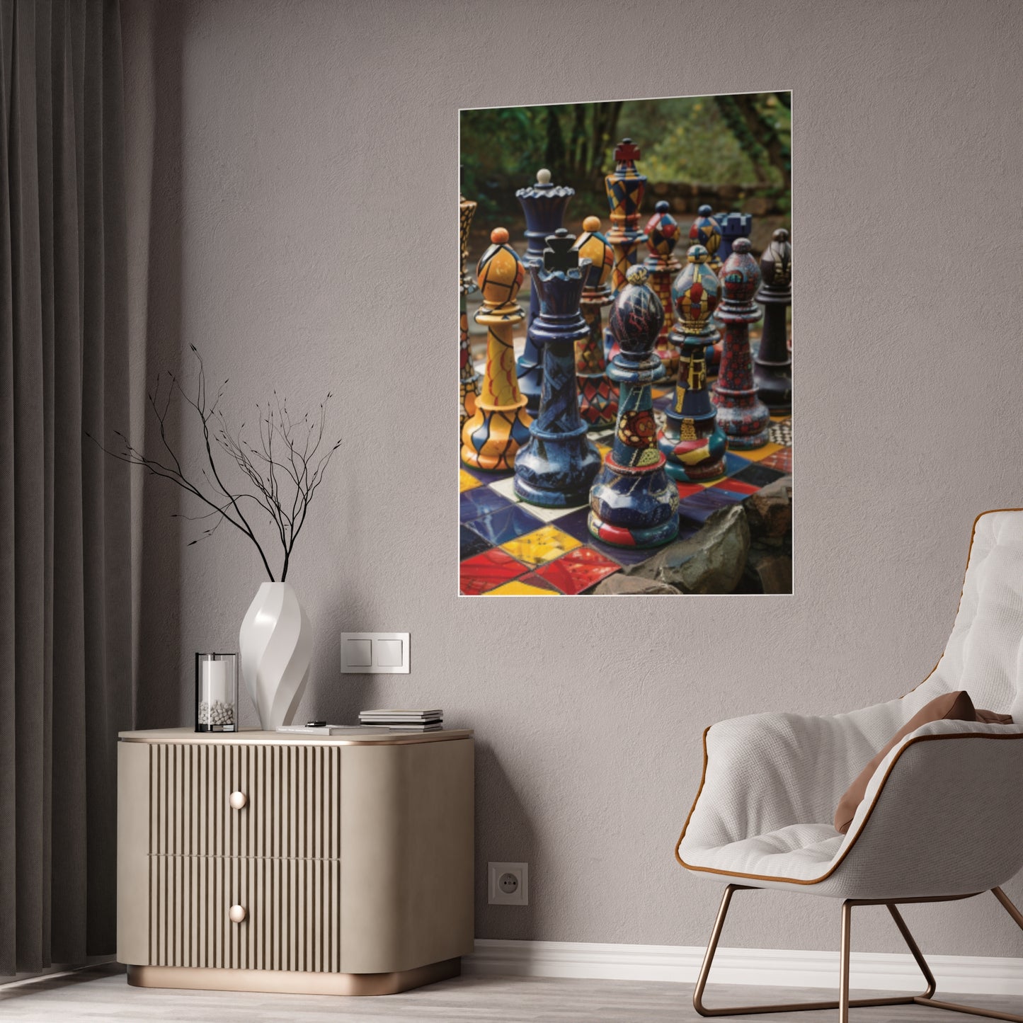 Grandmaster Majesty- Chess Set Poster Print Series