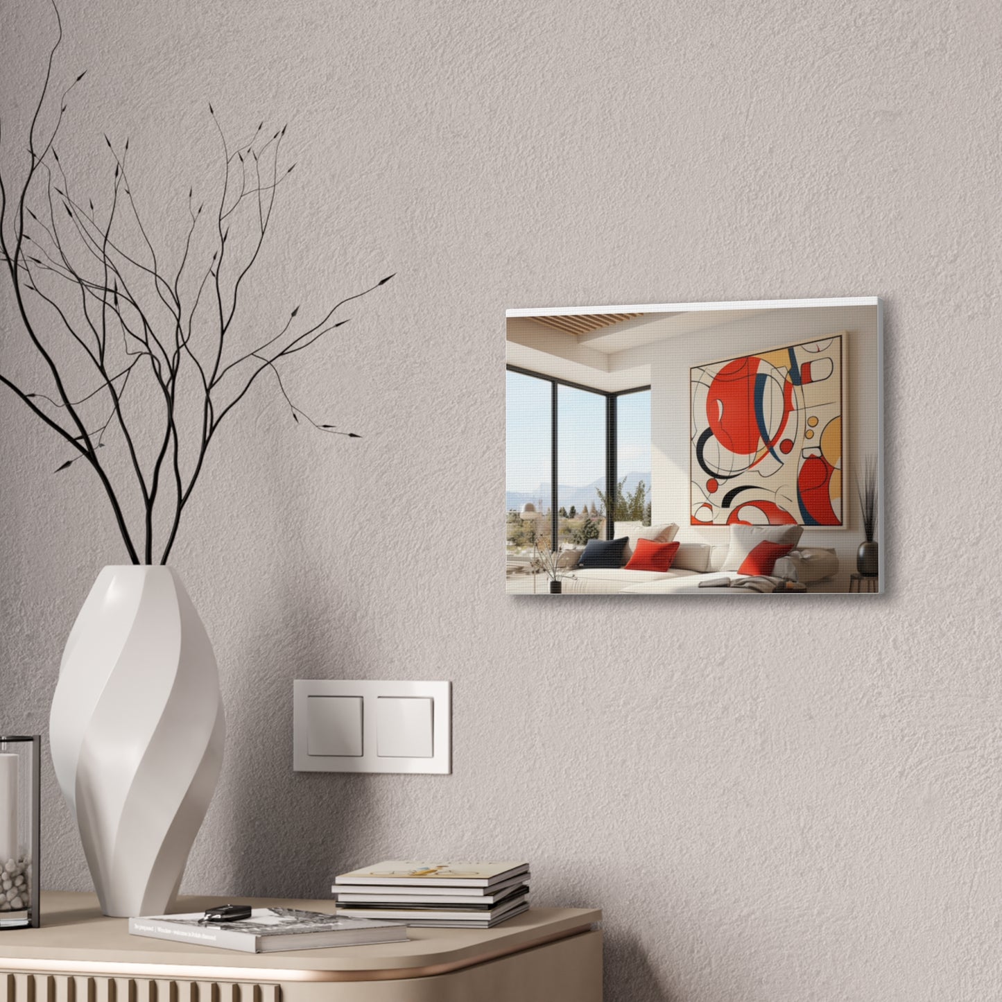 Crimson Elegance: A Symphony of Sophistication Canvas Print