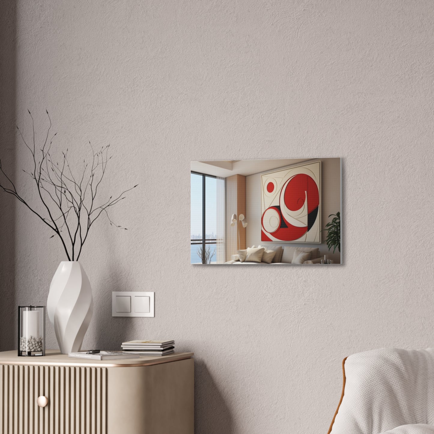 Crimson Elegance: A Symphony of Sophistication Canvas Print