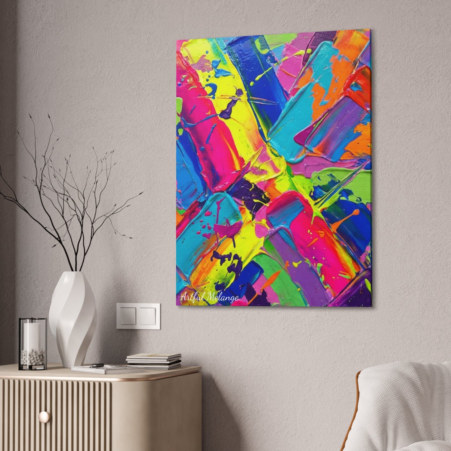 Acrylic Abstract Canvas Print - Richly Textured Artistry