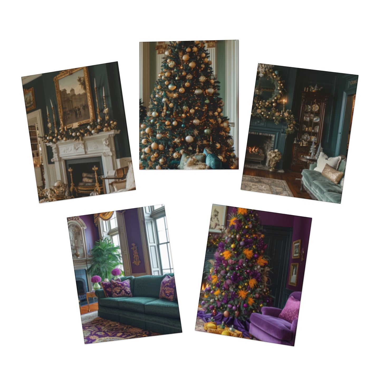 Big Easy Festivity Mardi Gras Note Card Set (5-Pack)