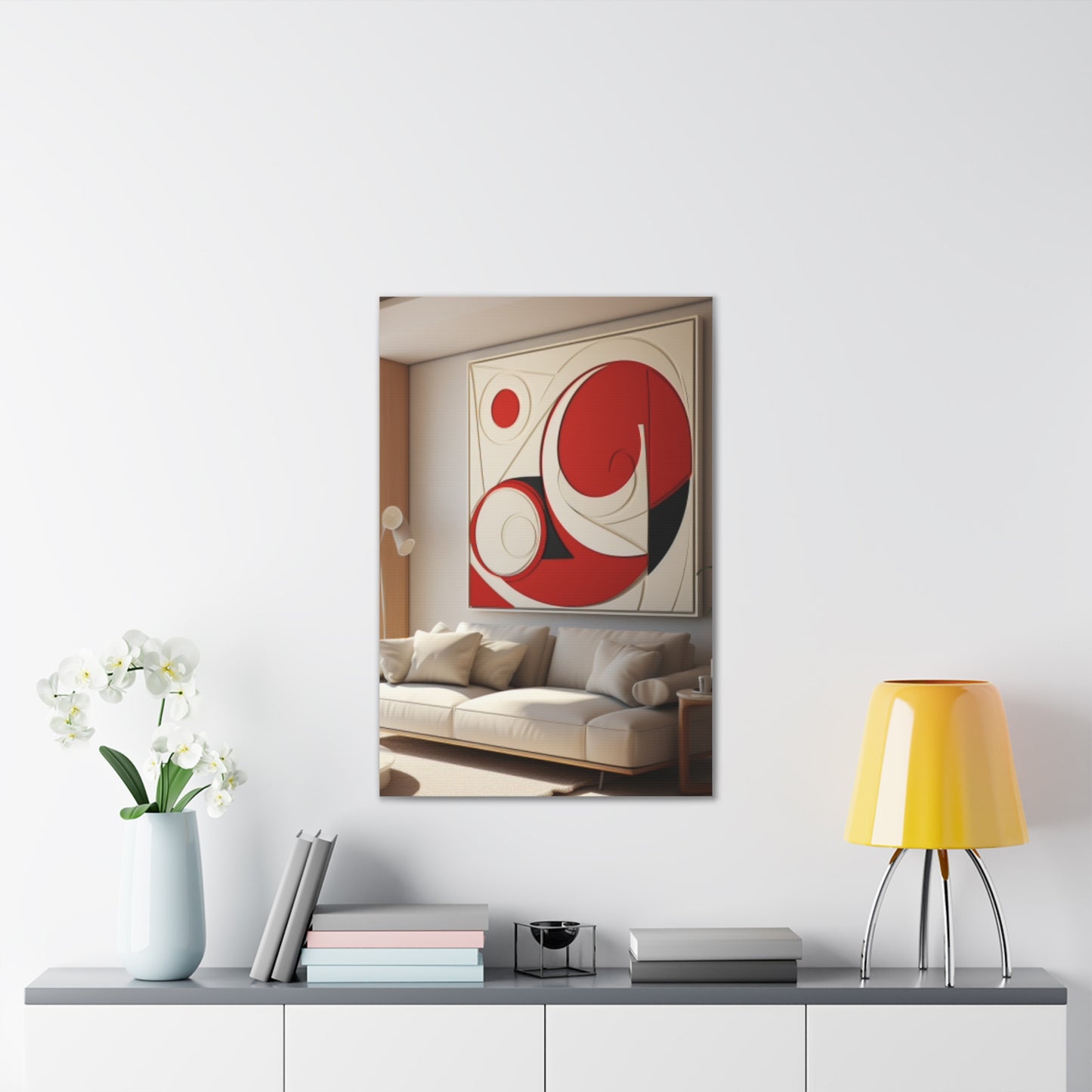Crimson Elegance: A Symphony of Sophistication Canvas Print