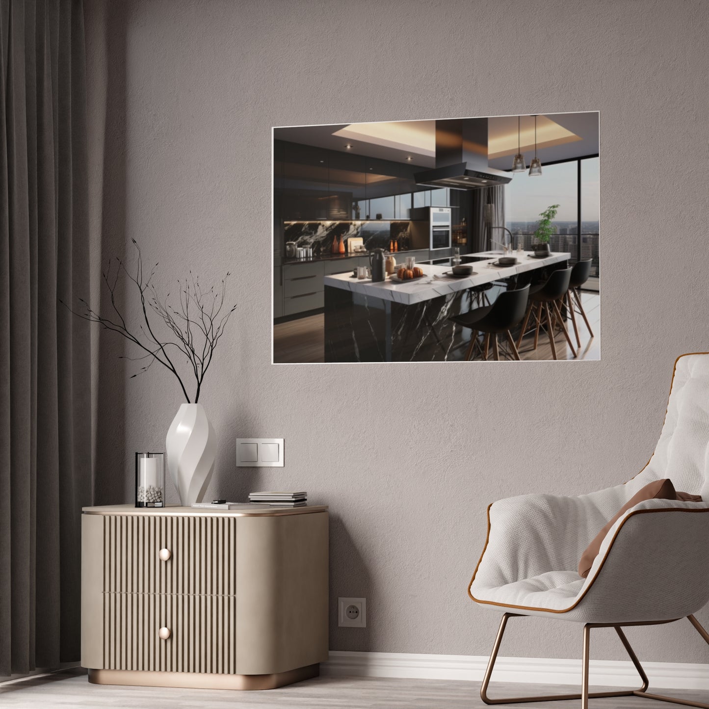 High-End Modern Kitchen Poster