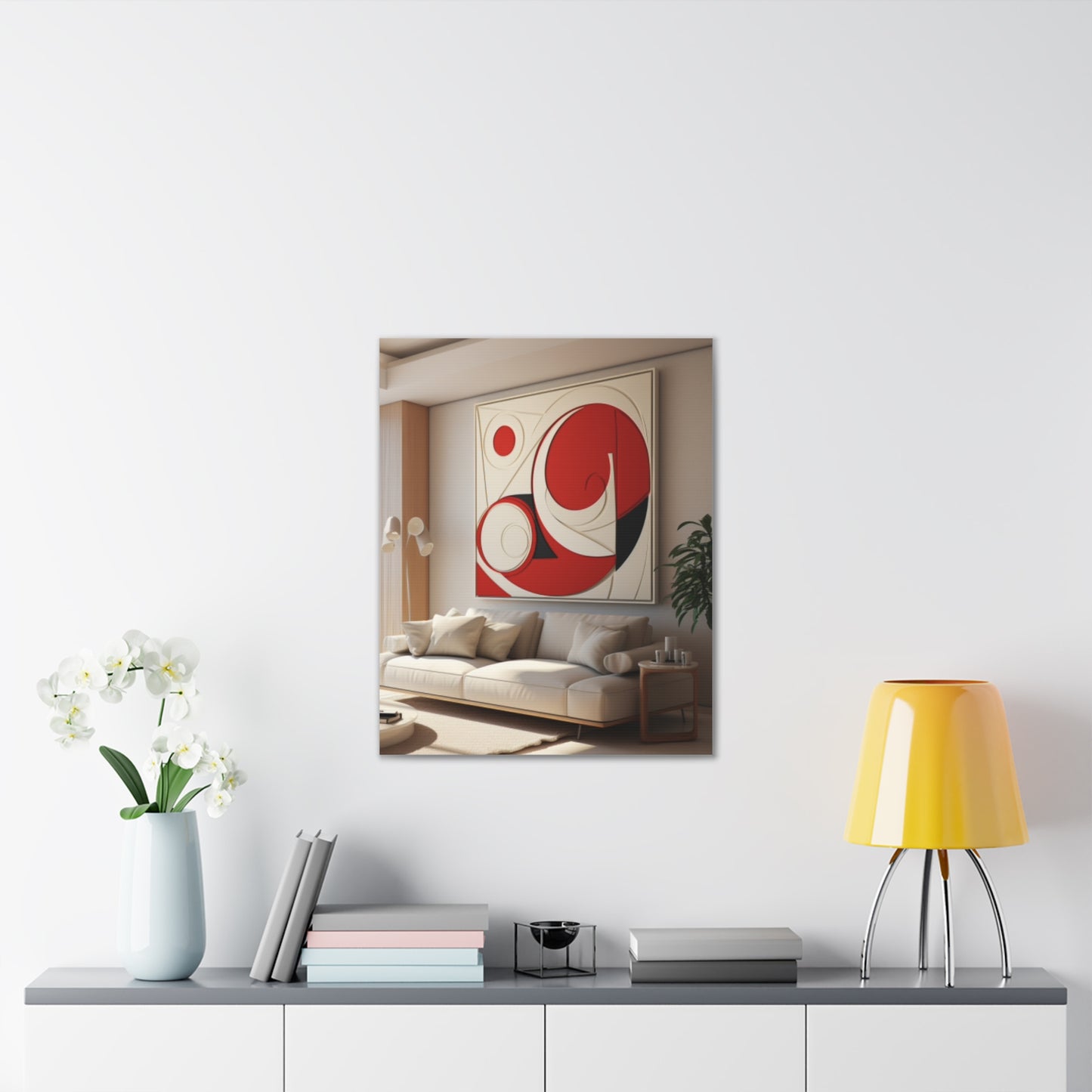 Crimson Elegance: A Symphony of Sophistication Canvas Print