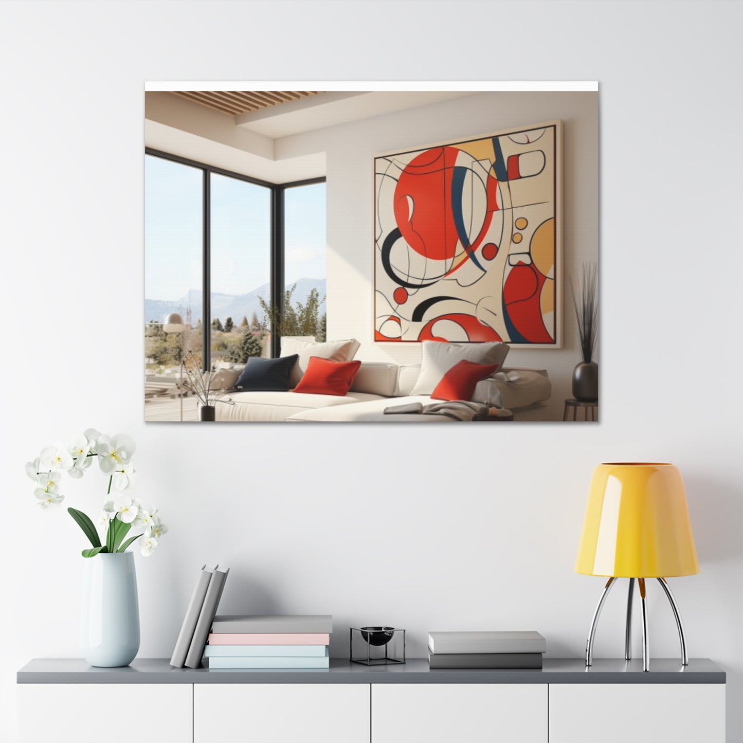 Crimson Elegance: A Symphony of Sophistication Canvas Print