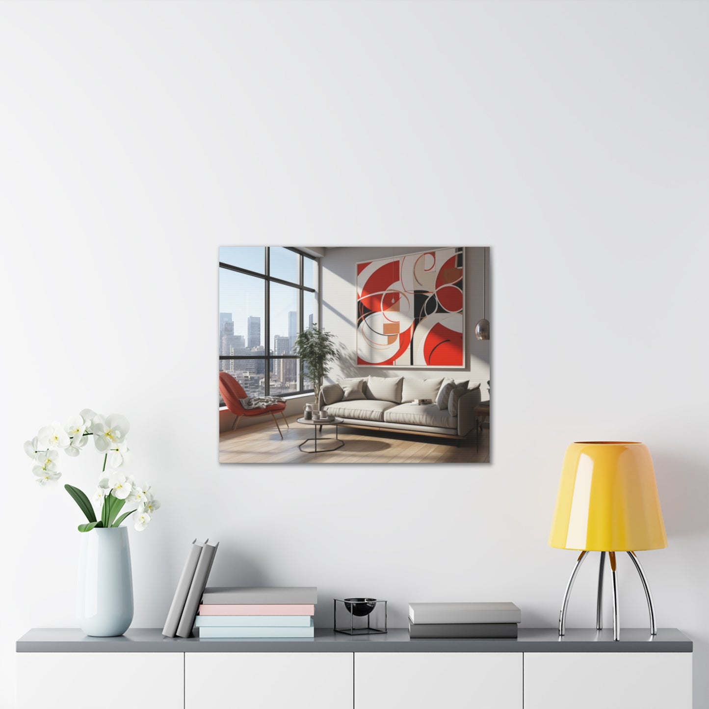 Crimson Elegance: A Symphony of Sophistication Canvas Print