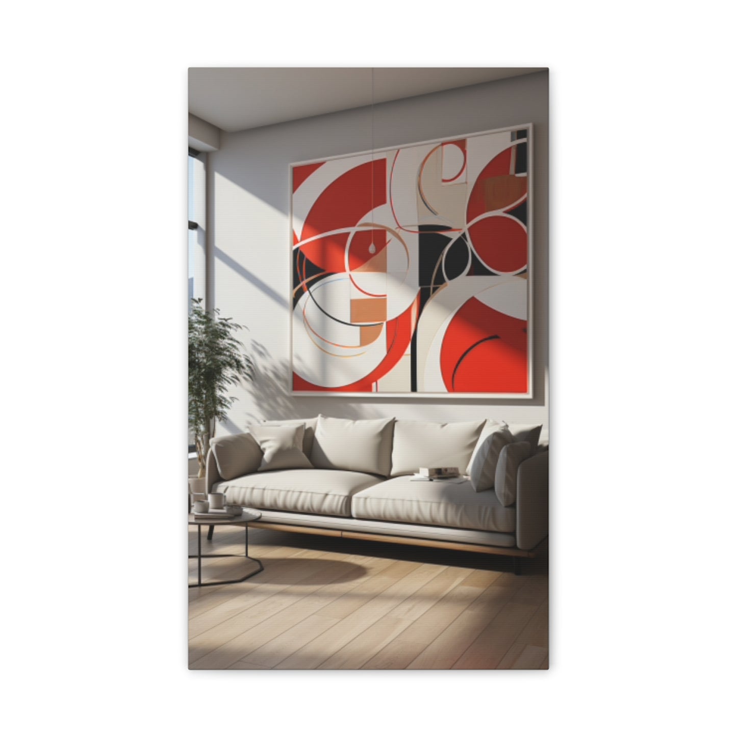 Crimson Elegance: A Symphony of Sophistication Canvas Print