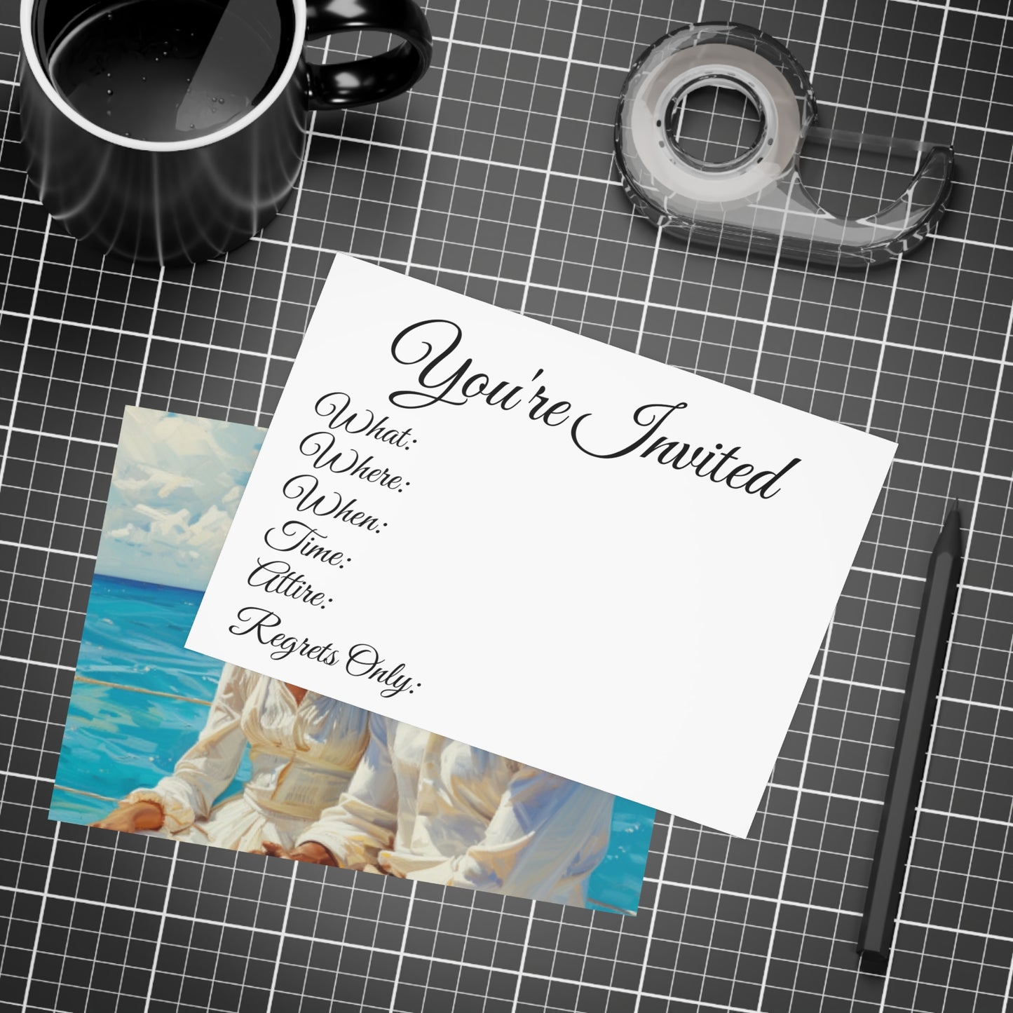 Sail & Celebrate: A Day of Elegance Yacht/Boat Party Invitation Bundles (envelopes included)