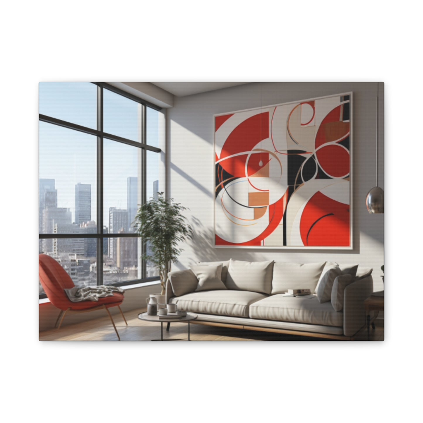 Crimson Elegance: A Symphony of Sophistication Canvas Print