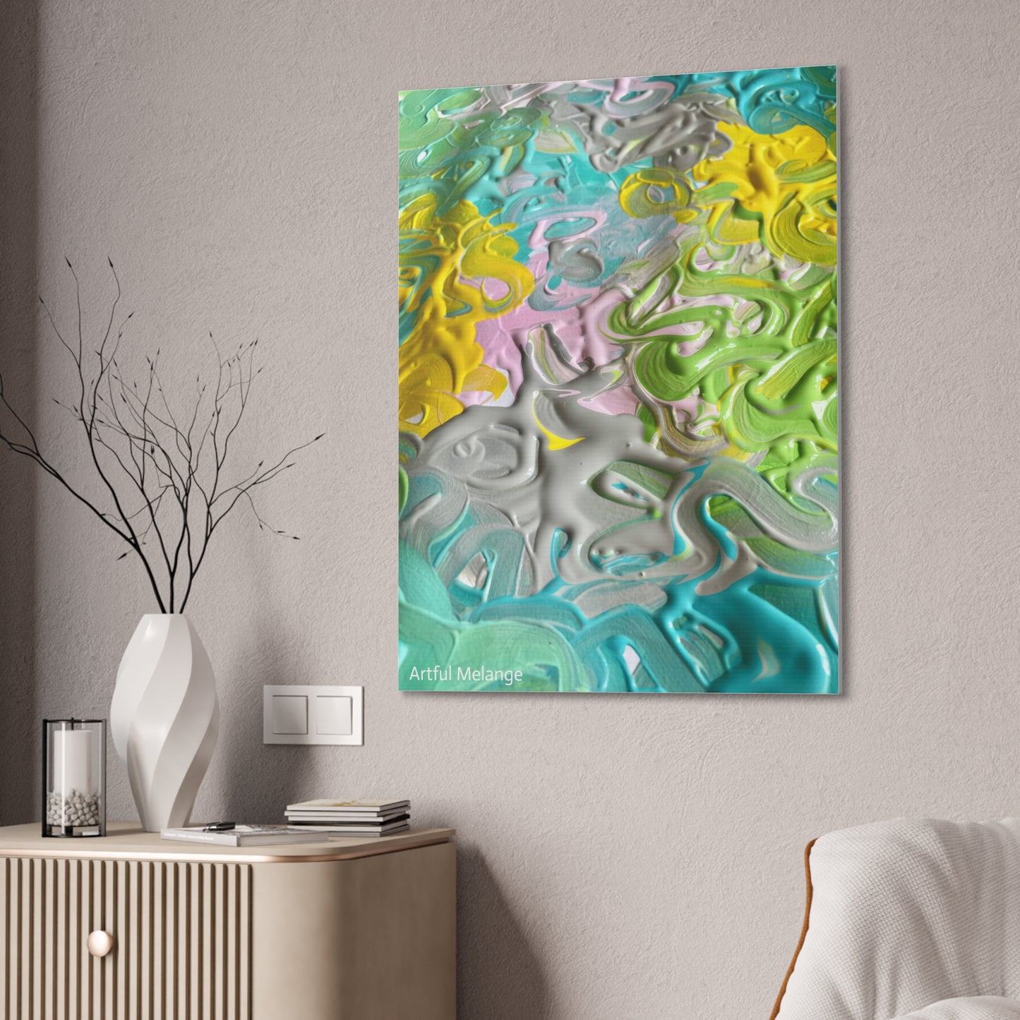 Acrylic Abstract Canvas Print - Richly Textured Artistry