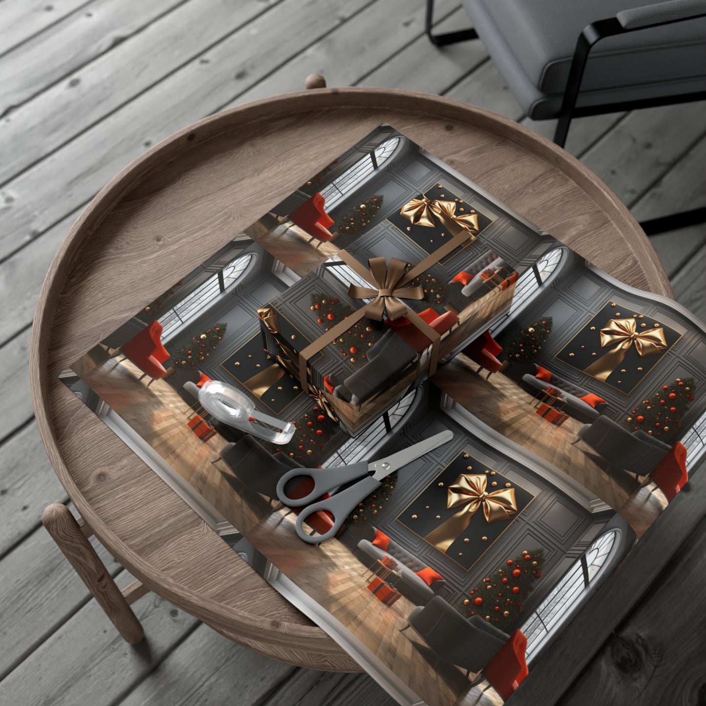 Elegant Gold Holiday Wrapping Paper Collection – Elevate Your Gifts with Sophisticated Style