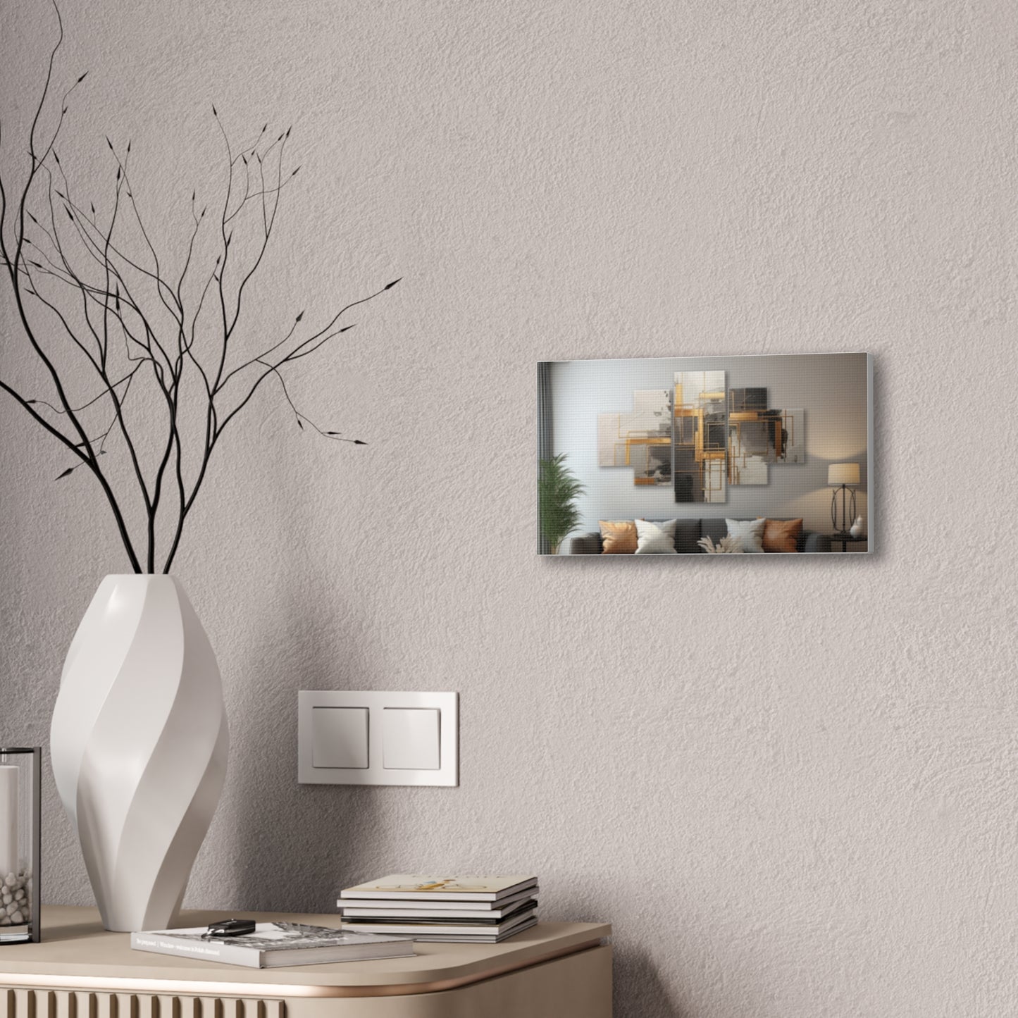 Gold and Black Elegance: A Symphony of Sophistication Canvas Print