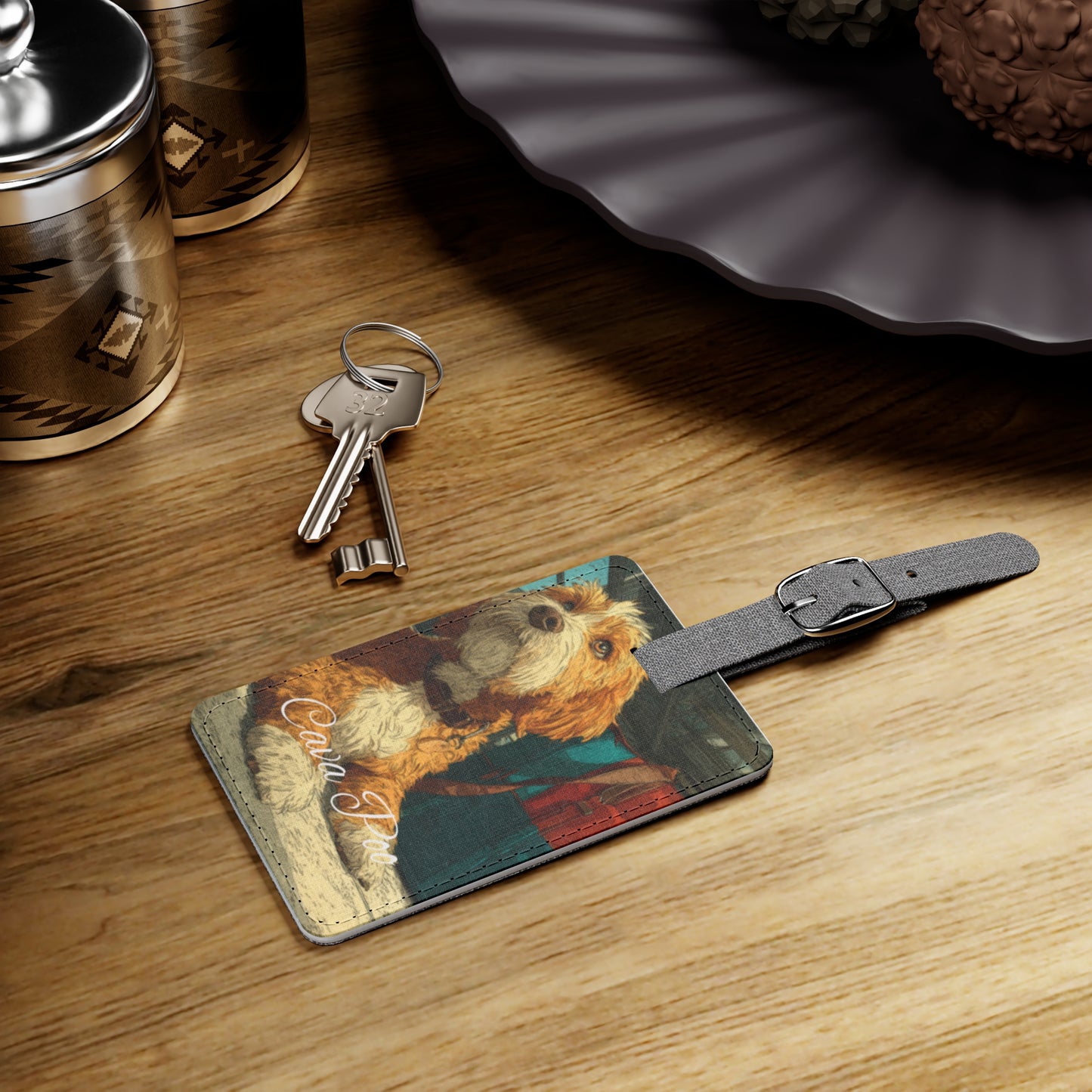 Pawfect Travels™ Pet-Inspired Luggage Tag, Cava Poo 1 Rectangle