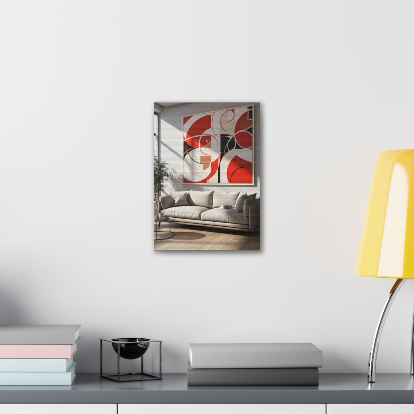 Crimson Elegance: A Symphony of Sophistication Canvas Print