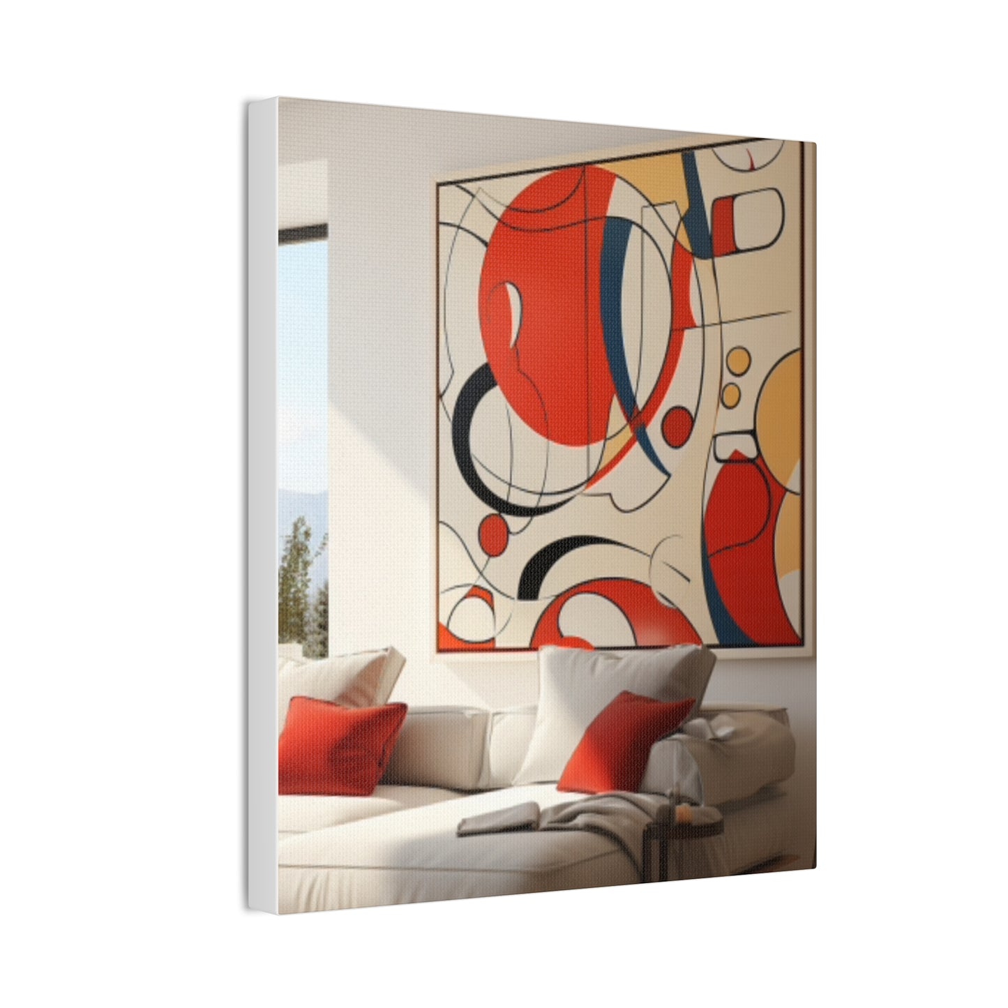 Crimson Elegance: A Symphony of Sophistication Canvas Print