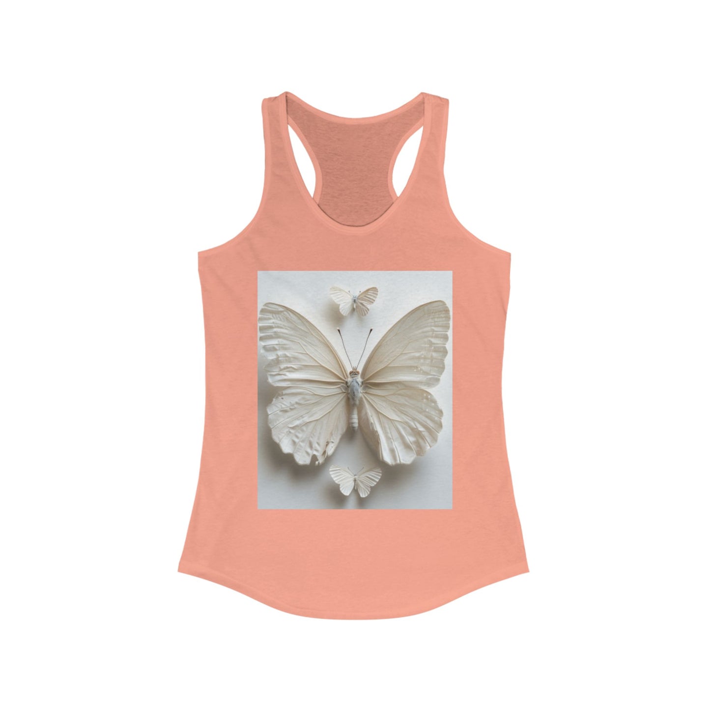 Flutter & Flow | Women's Razorback White T-Shirts with Artistic Butterflies 1