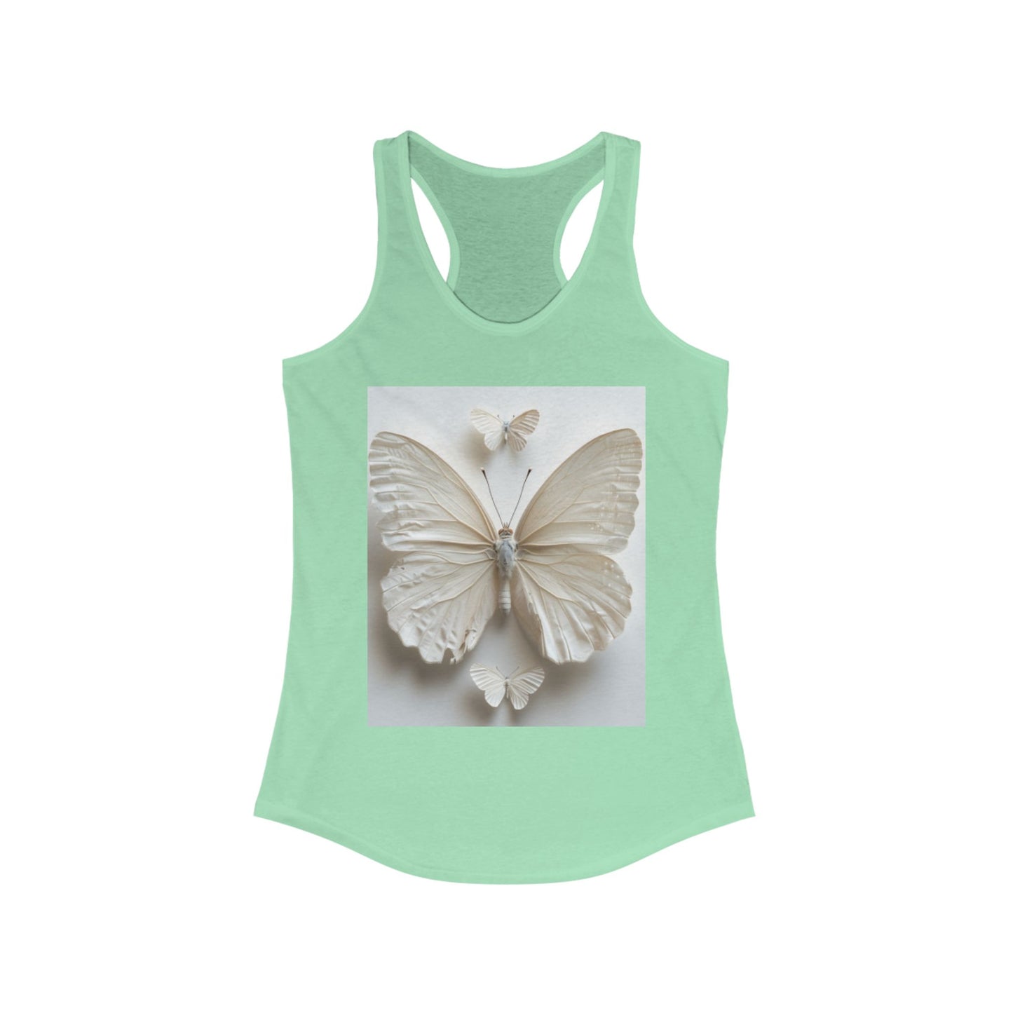 Flutter & Flow | Women's Razorback White T-Shirts with Artistic Butterflies 1