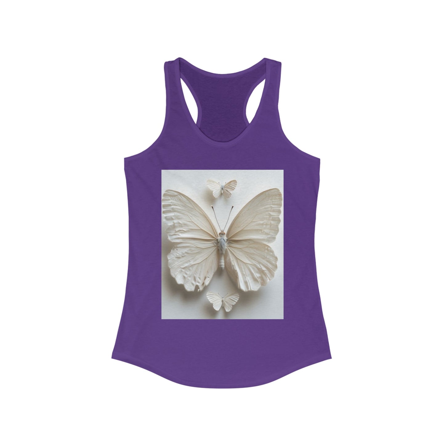 Flutter & Flow | Women's Razorback White T-Shirts with Artistic Butterflies 1