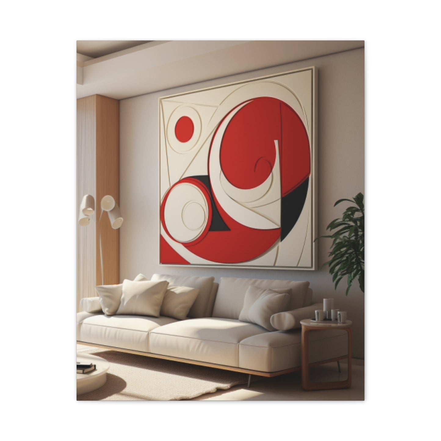 Crimson Elegance: A Symphony of Sophistication Canvas Print