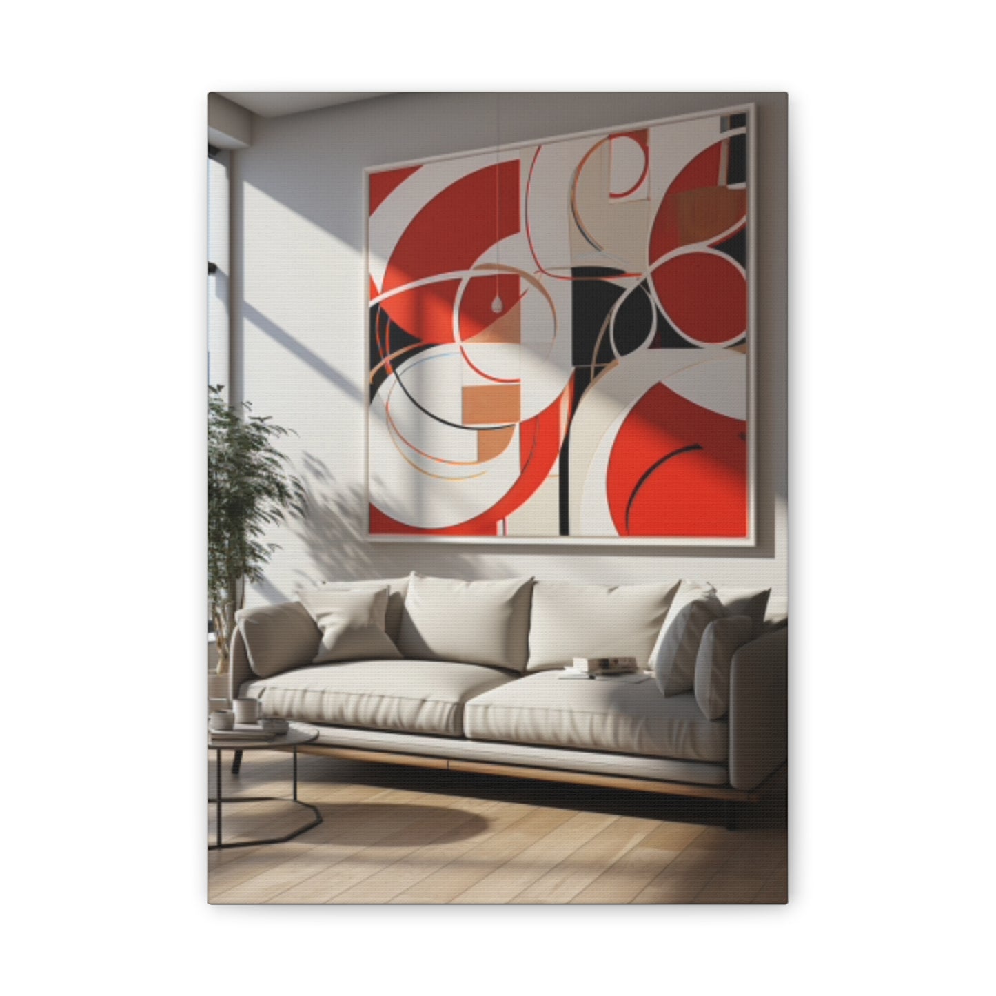 Crimson Elegance: A Symphony of Sophistication Canvas Print