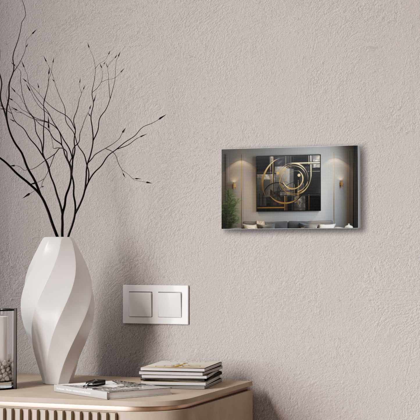 Gold and Black Elegance: A Symphony of Sophistication Canvas Print