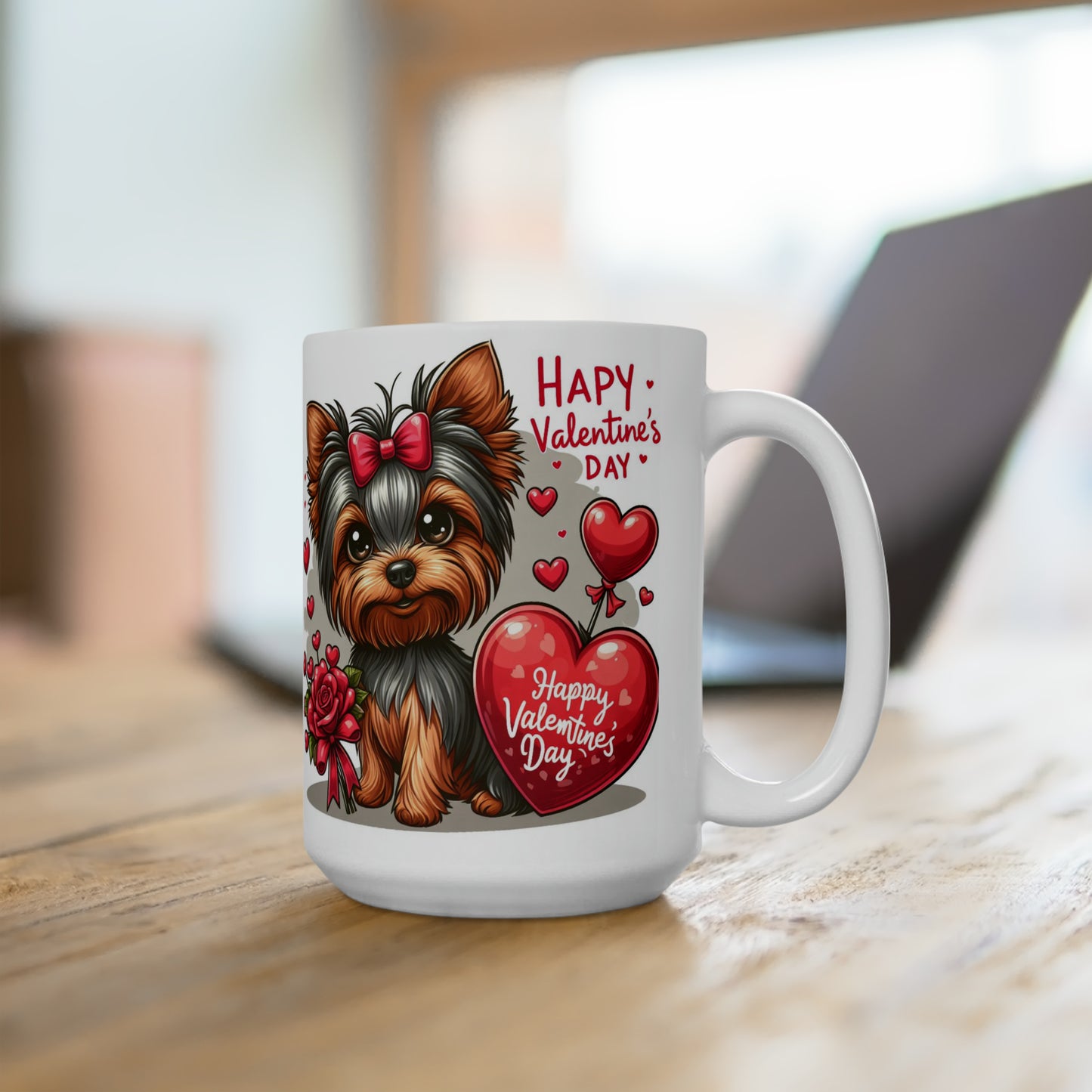 Love Paws- Yorkshire Terrier Valentine's Day Mug 15oz