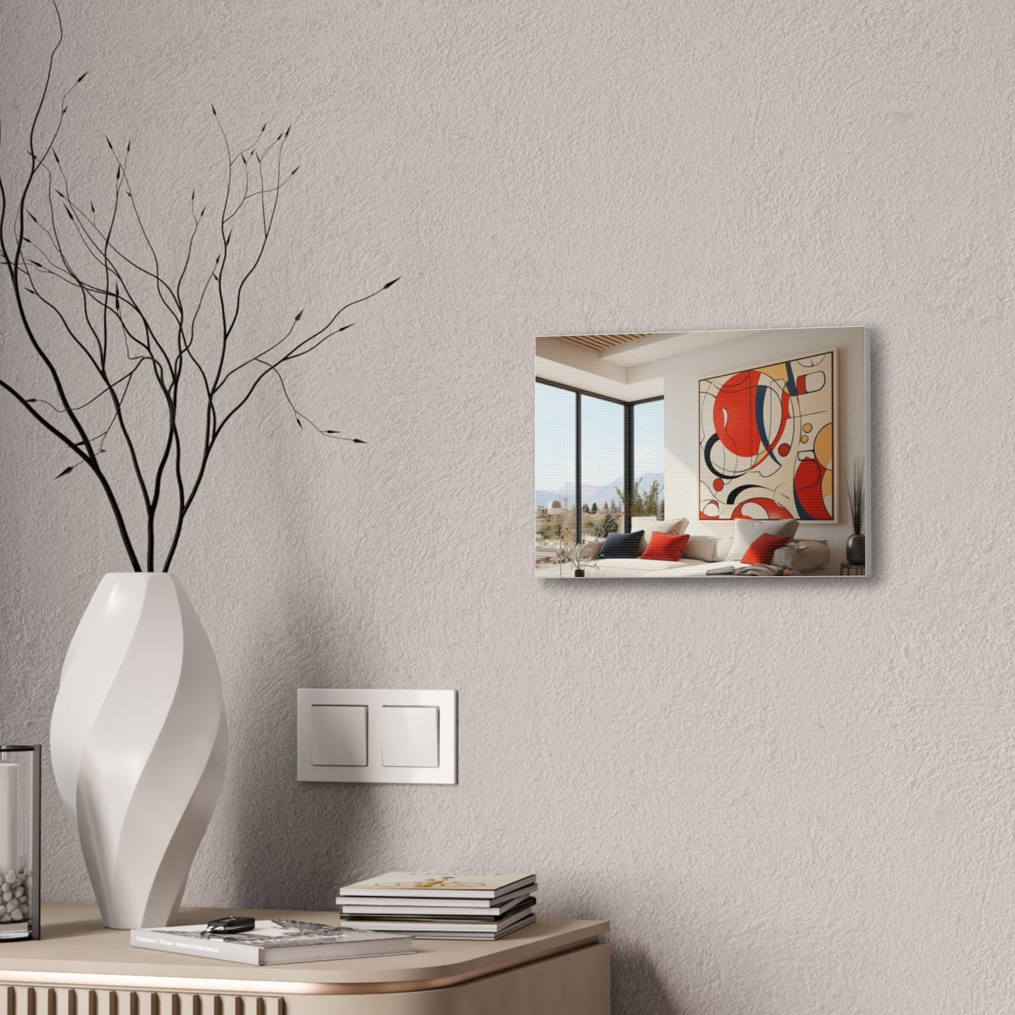 Crimson Elegance: A Symphony of Sophistication Canvas Print