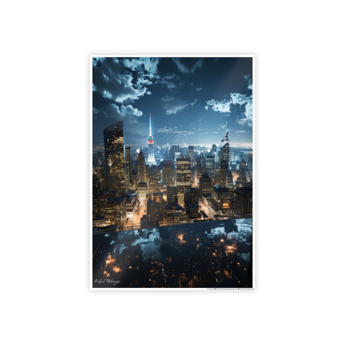 Skyline Vista: Hyper-Realistic 3D Cityscape Posters