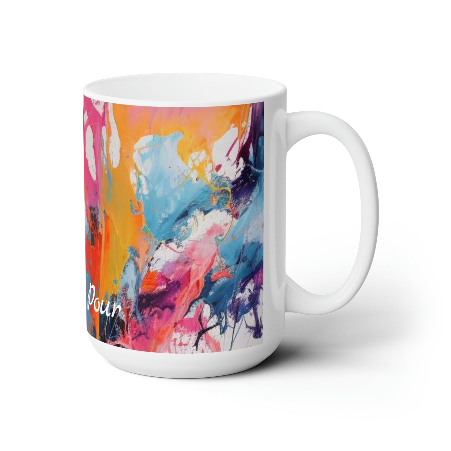 Artsy Pour Ceramic Mug 15oz
