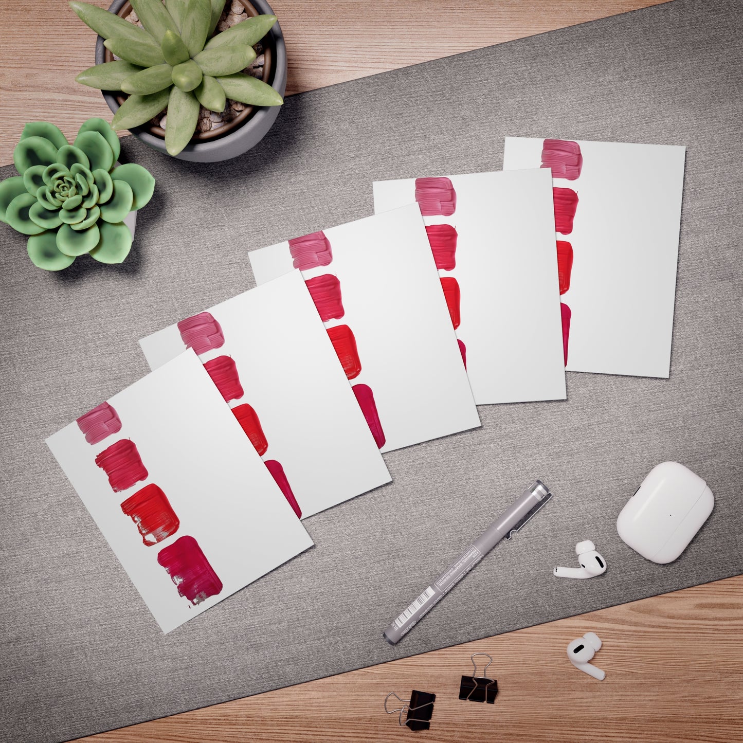 Elegance in Ink: Abstract Art Note Card Set(5-Pack)