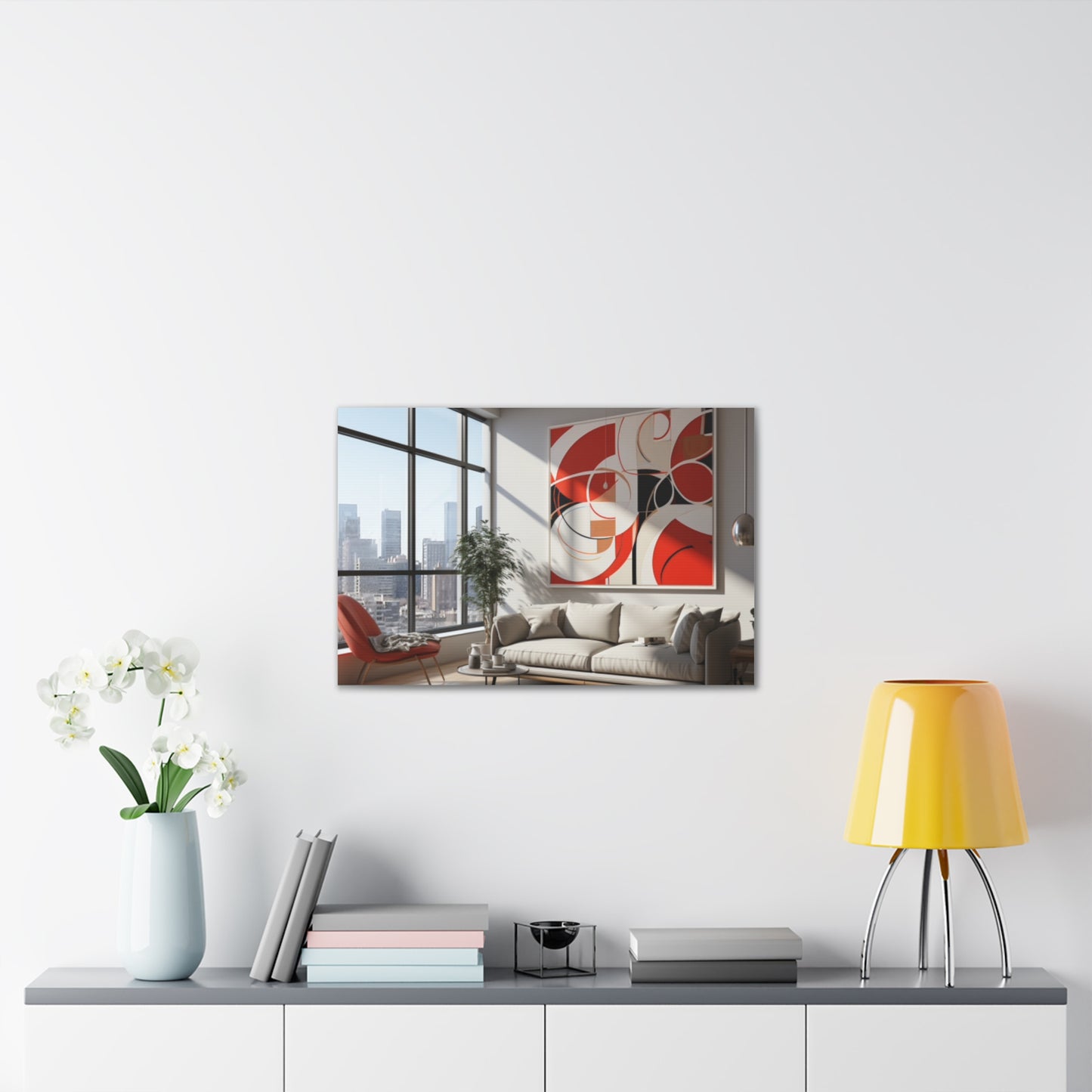 Crimson Elegance: A Symphony of Sophistication Canvas Print