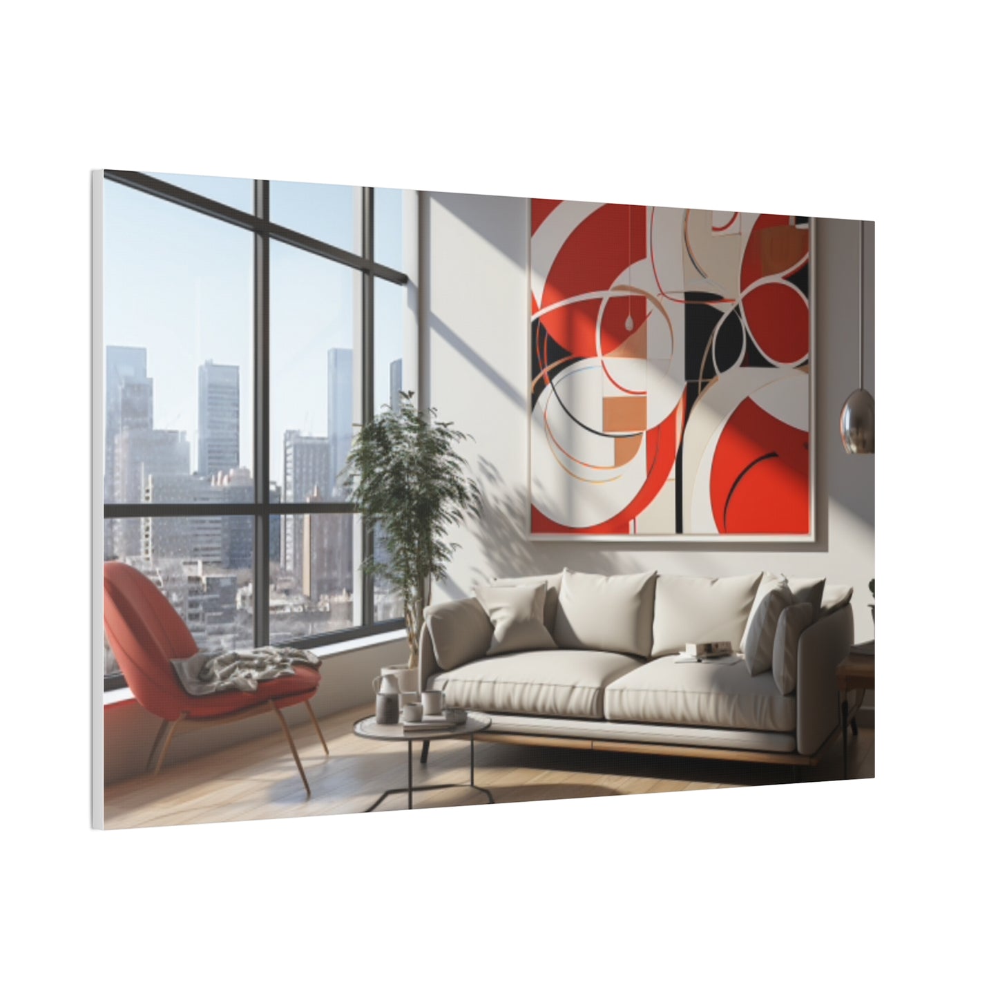 Crimson Elegance: A Symphony of Sophistication Canvas Print