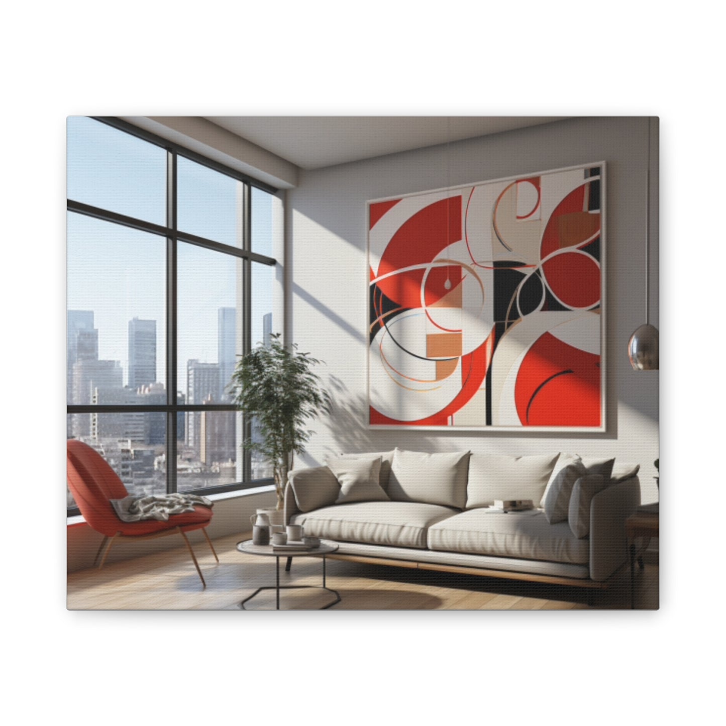 Crimson Elegance: A Symphony of Sophistication Canvas Print