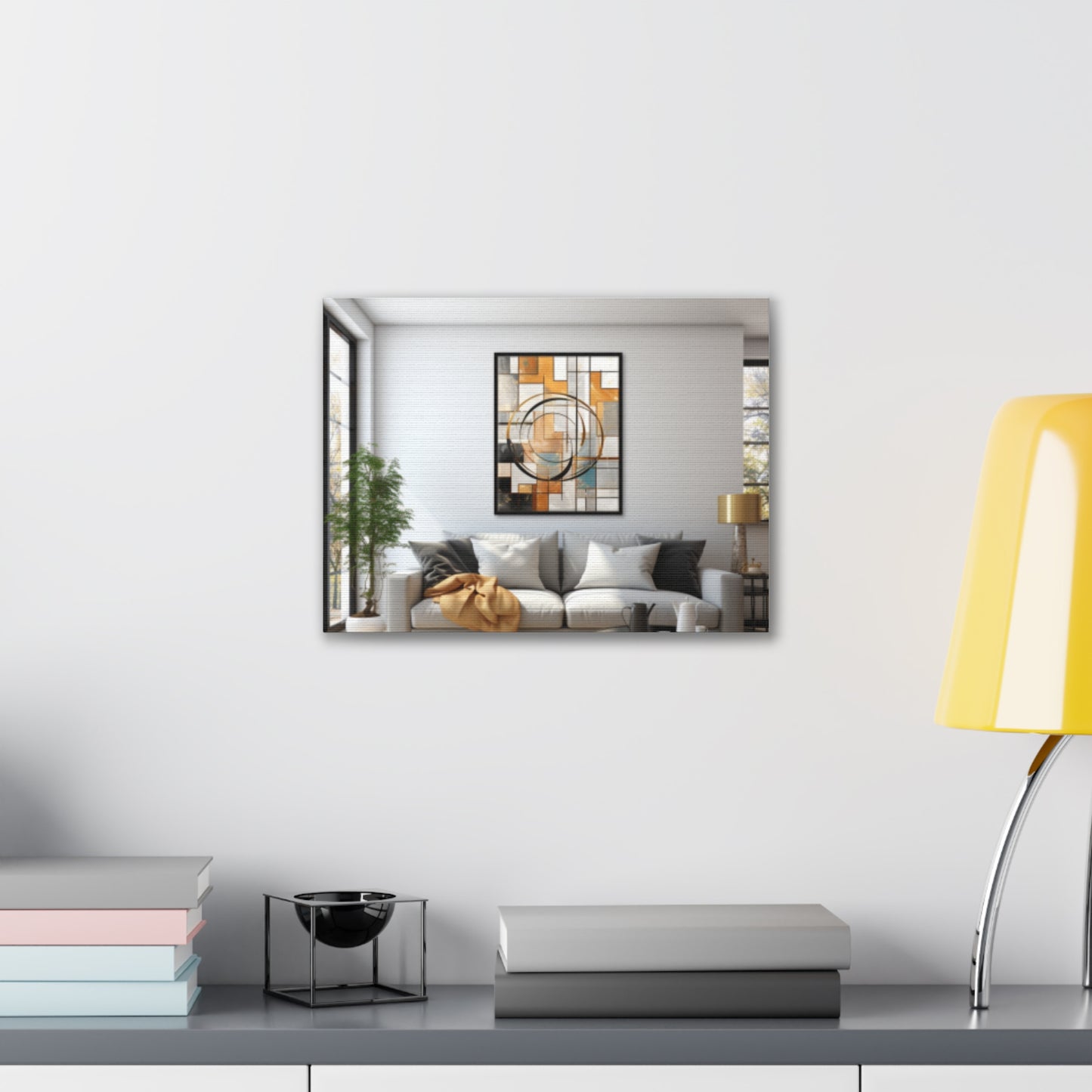 Gold and Black Elegance: A Symphony of Sophistication Canvas Print