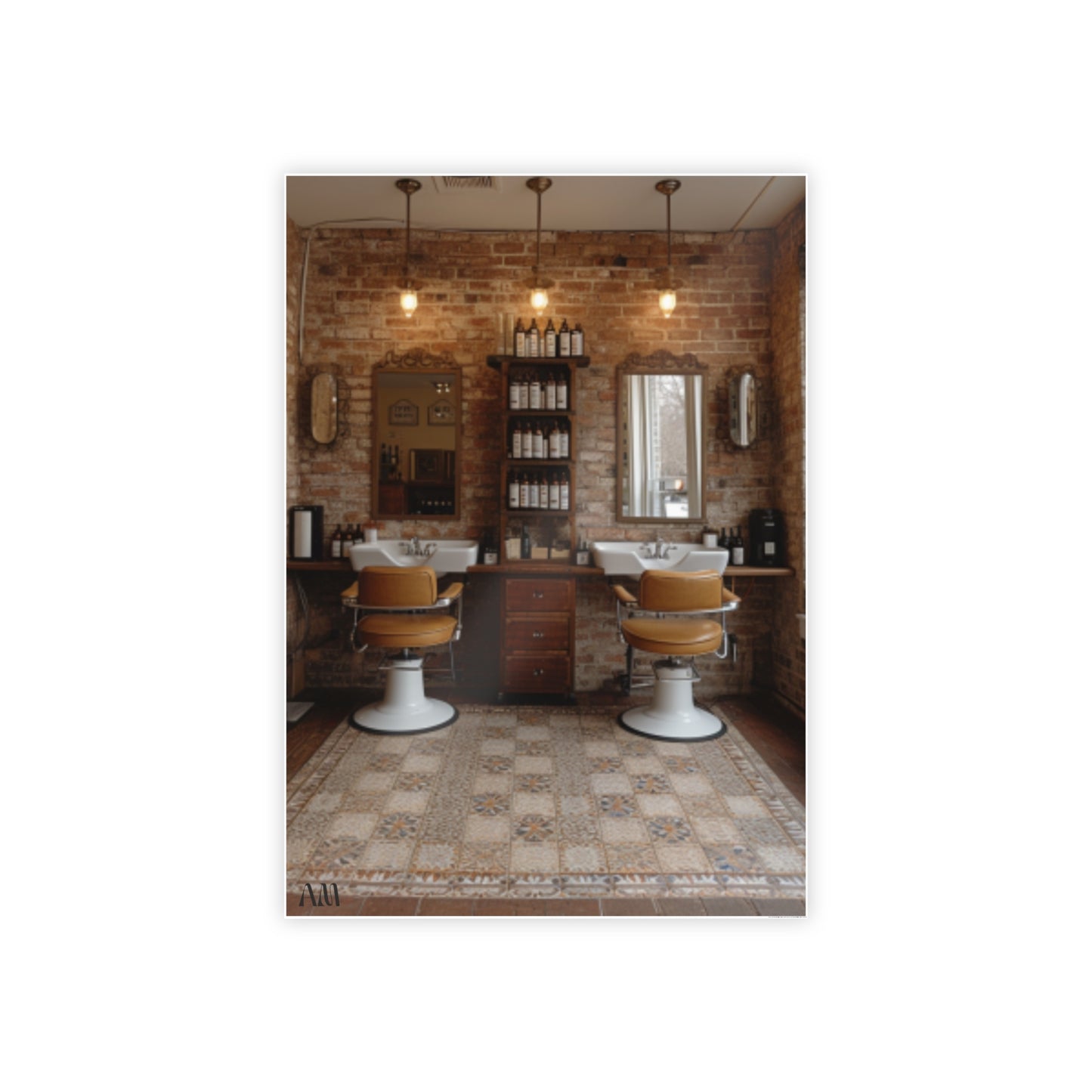 Black Hair Salon Interiors: Poster Prints Celebrating Style