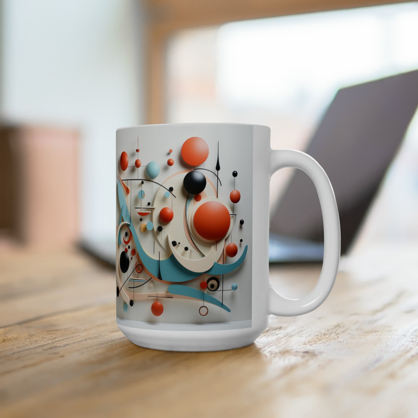 Artsy Abstract Ceramic Mug 15oz