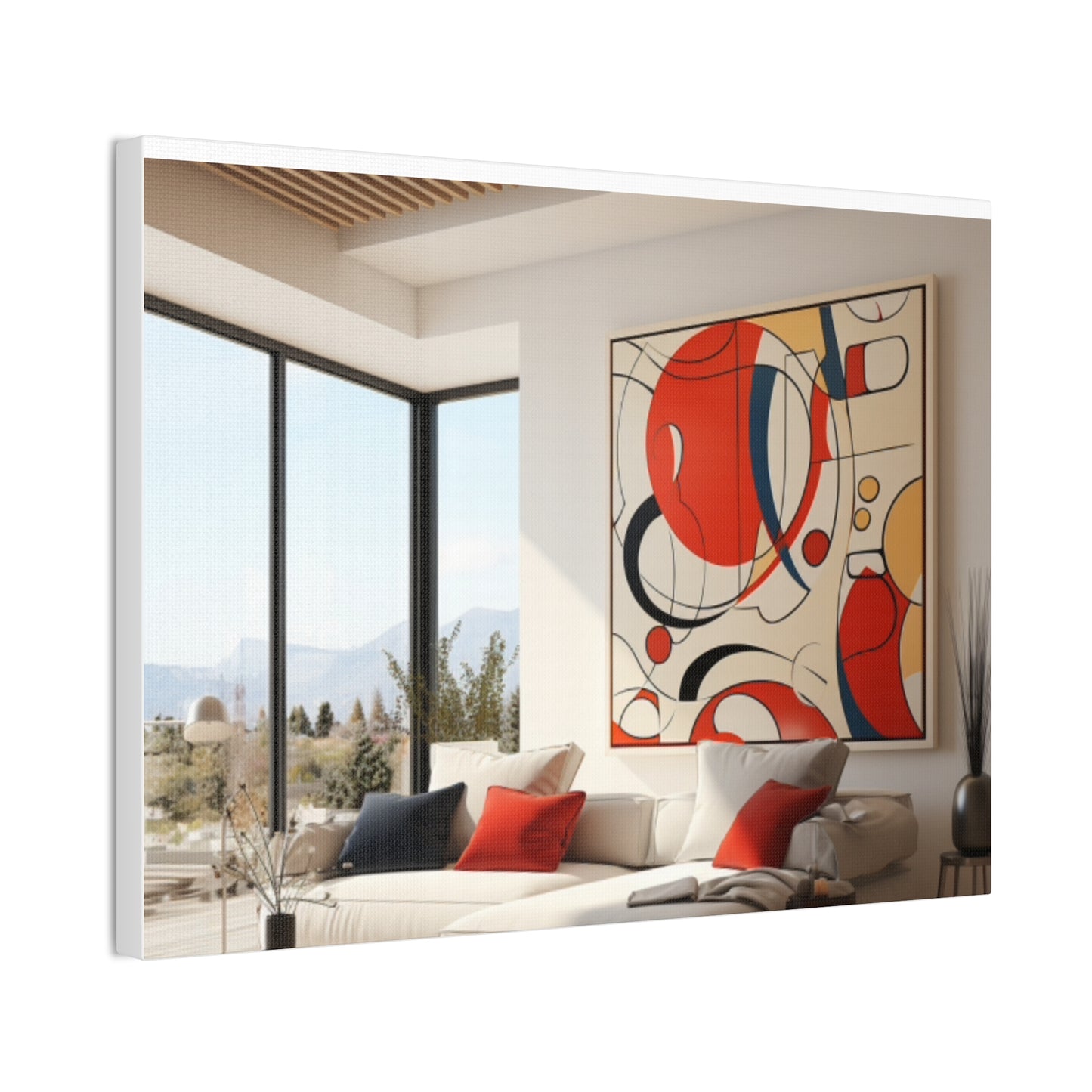 Crimson Elegance: A Symphony of Sophistication Canvas Print