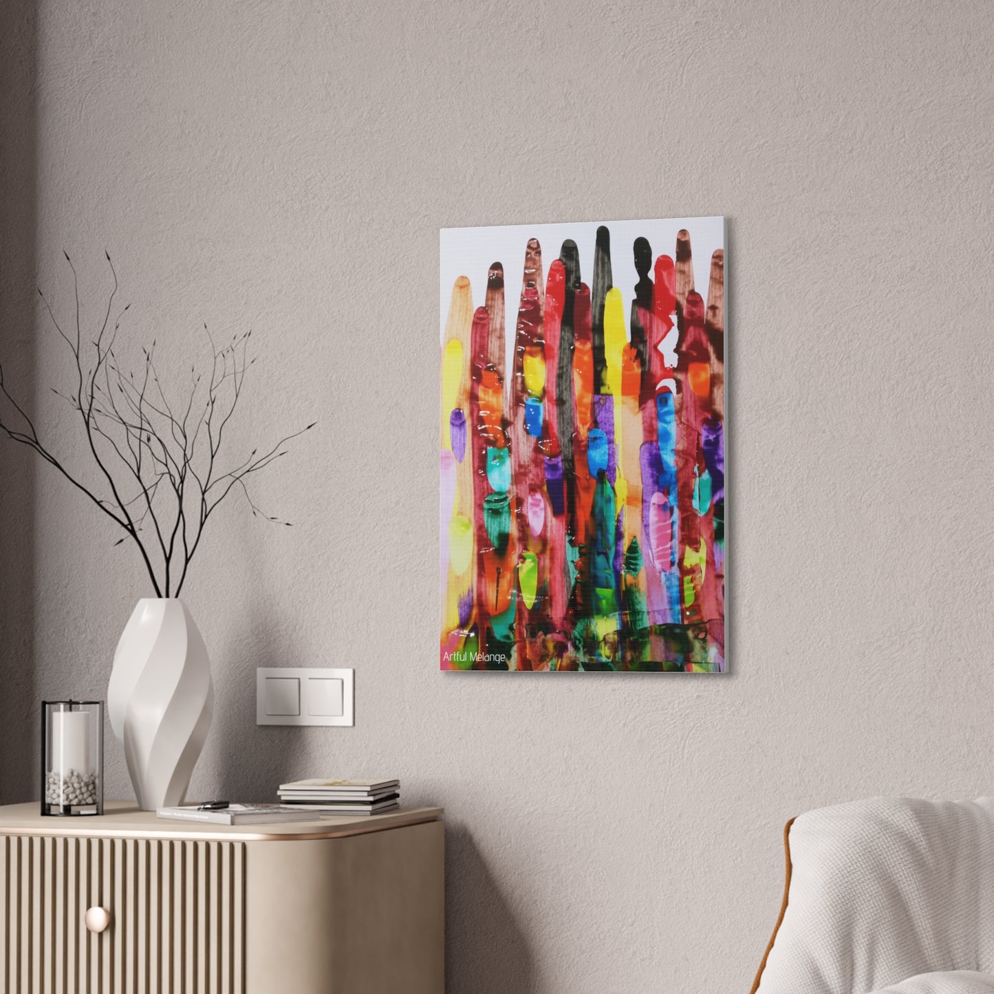 Primary Elegance: A Symphony of Sophistication Canvas Print