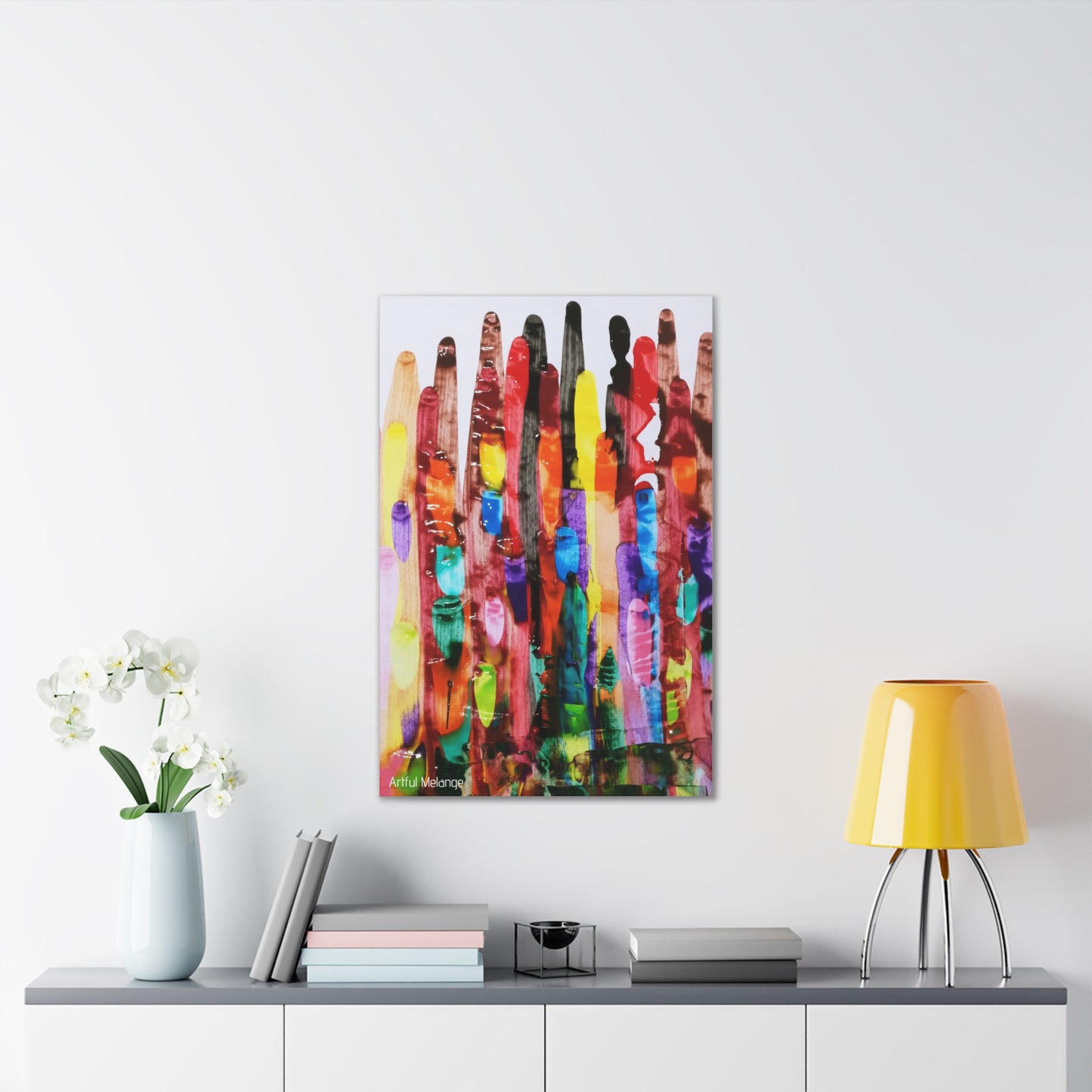Primary Elegance: A Symphony of Sophistication Canvas Print